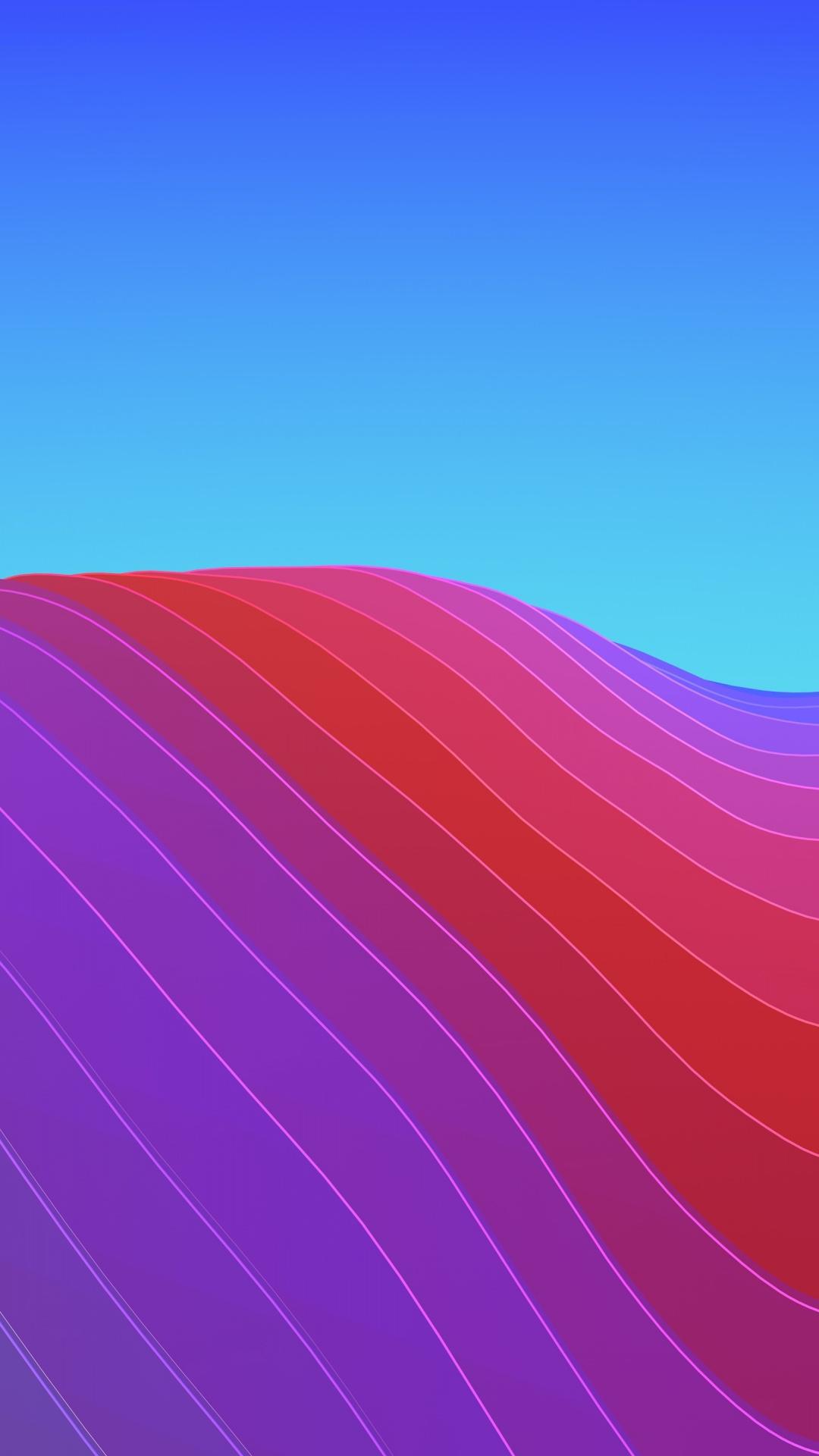 Download 1080x1920 wallpaper waves, abstract, gradient, ios