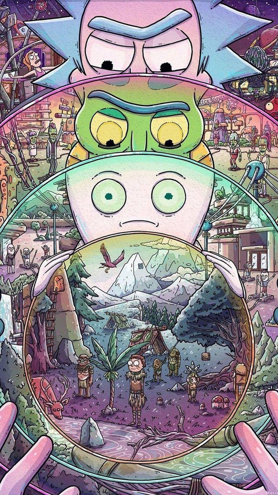 Rick and Morty iPhone X Wallpaper. Wallpaper de desenhos animados