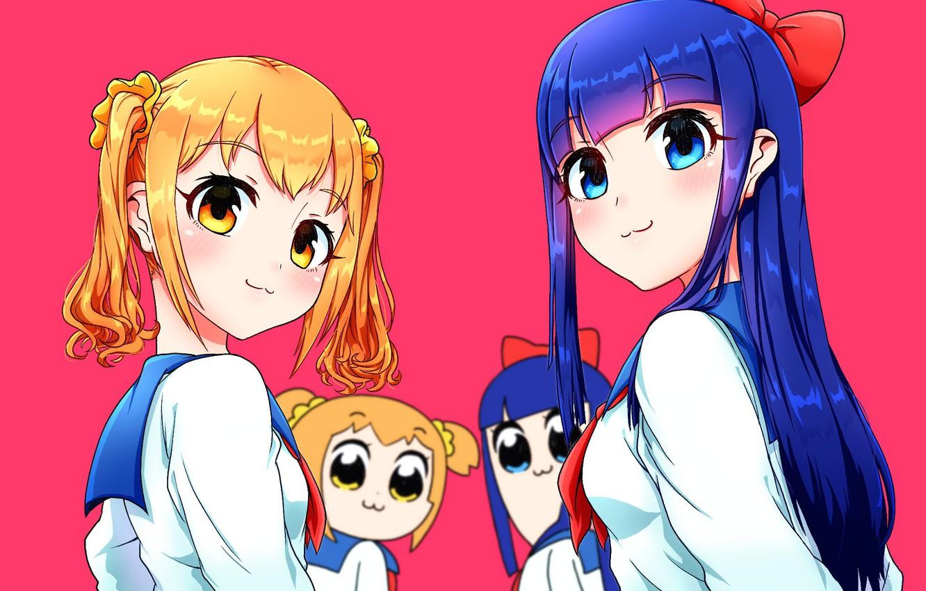 Wallpaper girls, anime, art, Pop Team Epic image for desktop