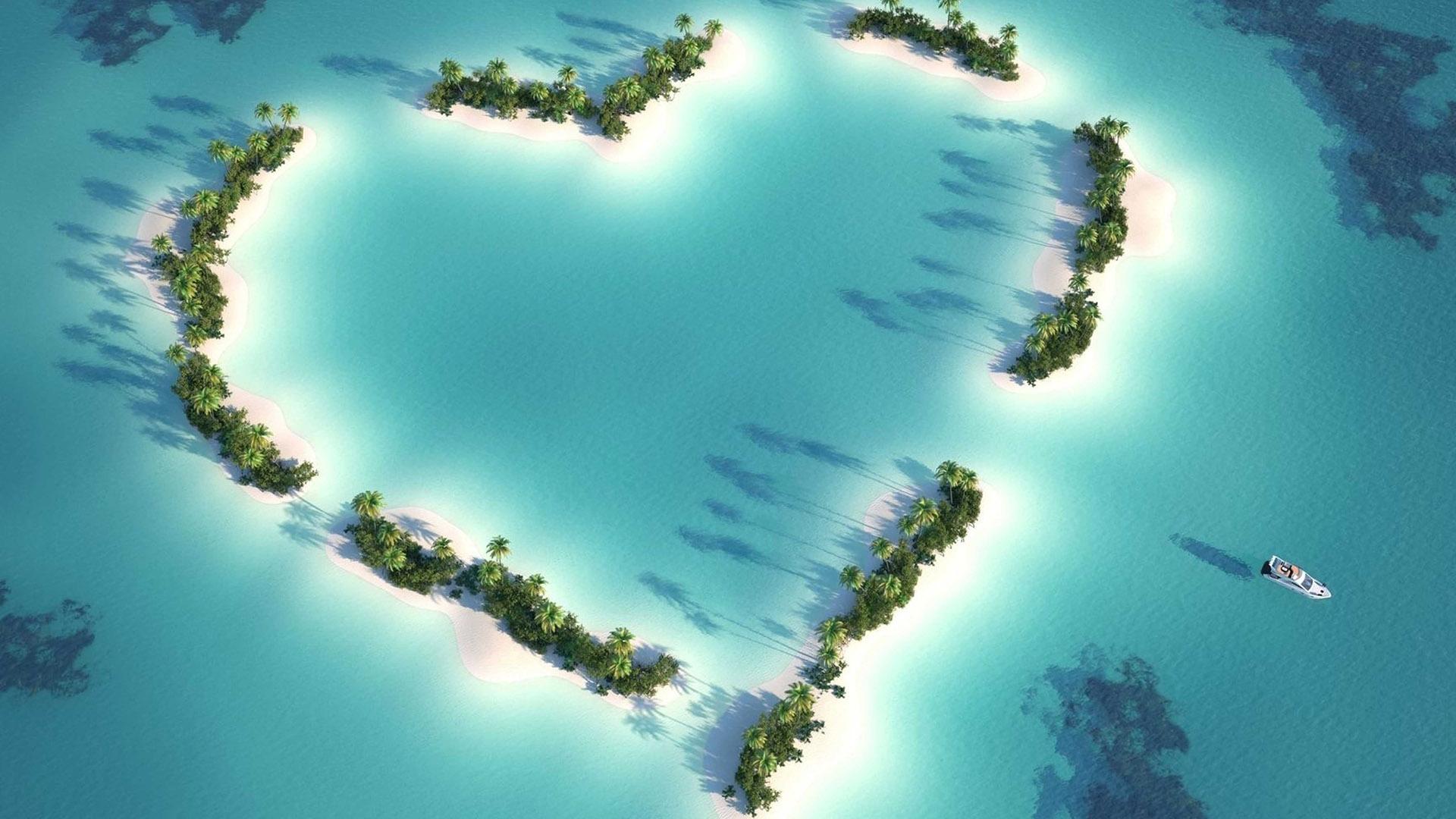 Heart In The Sea Love Island Romantic HD Wallpaper HD