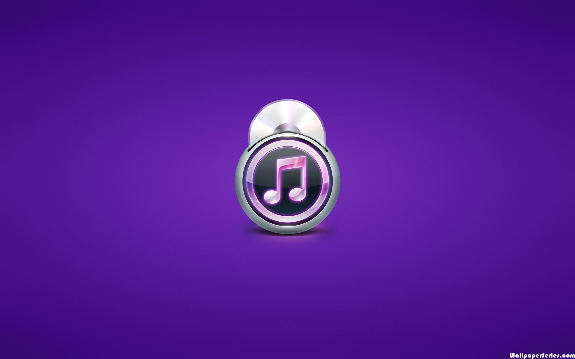 HD Purple Music Notes Desktop Wallpaper