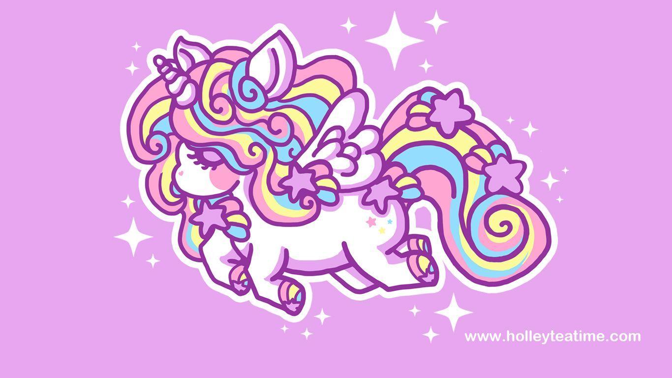 Cute Unicorn Rainbow Wallpaper