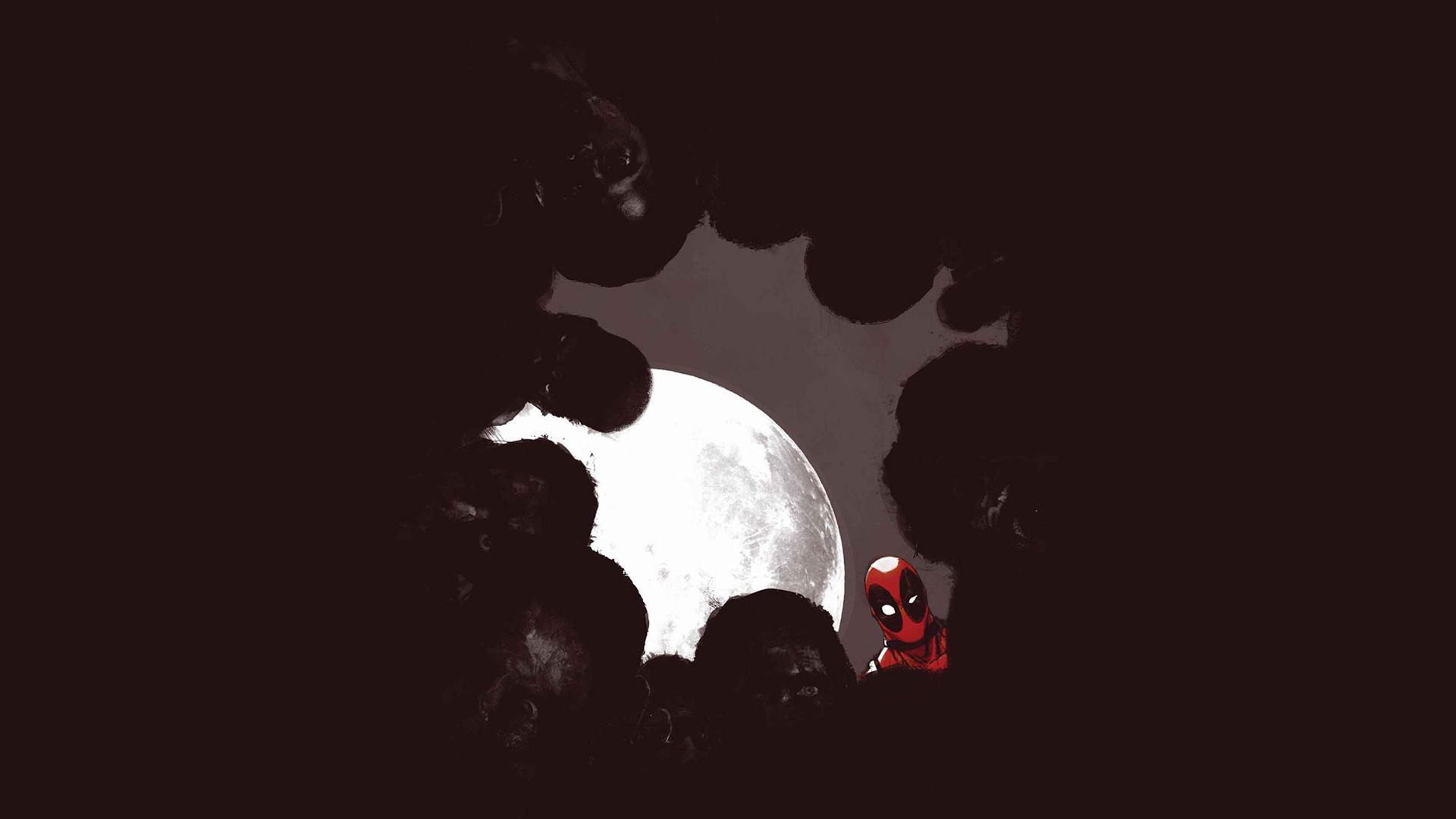HD Deadpool Marvel Moon Night Zombie Superhero HD Desktop