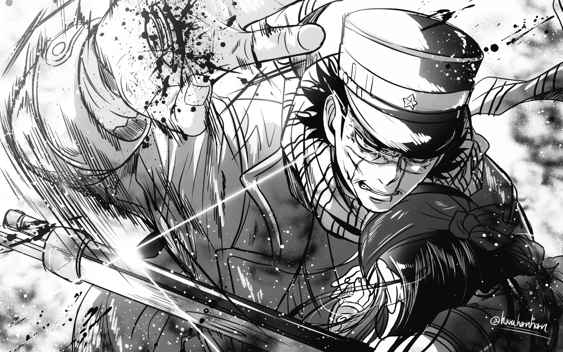 Download wallpaper Saichi Sugimoto, protagonist, manga