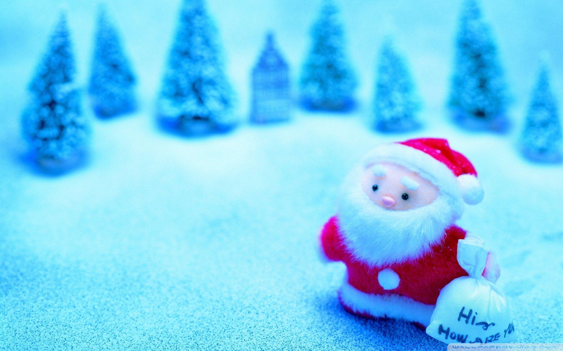 Cute Santa Christmas Desktop Background Free Wallpaper