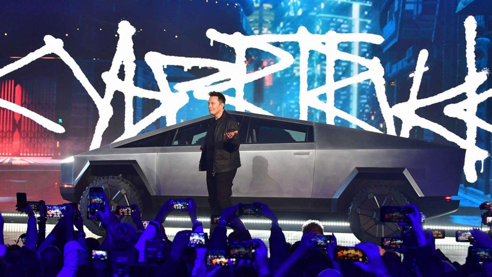 Tesla debuts futuristic new electric pickup Cybertruck to