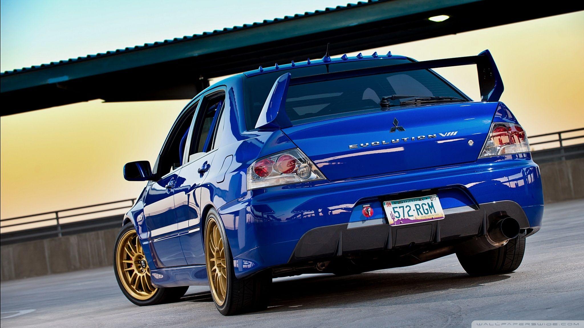 Lancer Evolution Blue ❤ 4K HD Desktop Wallpaper for 4K Ultra HD TV