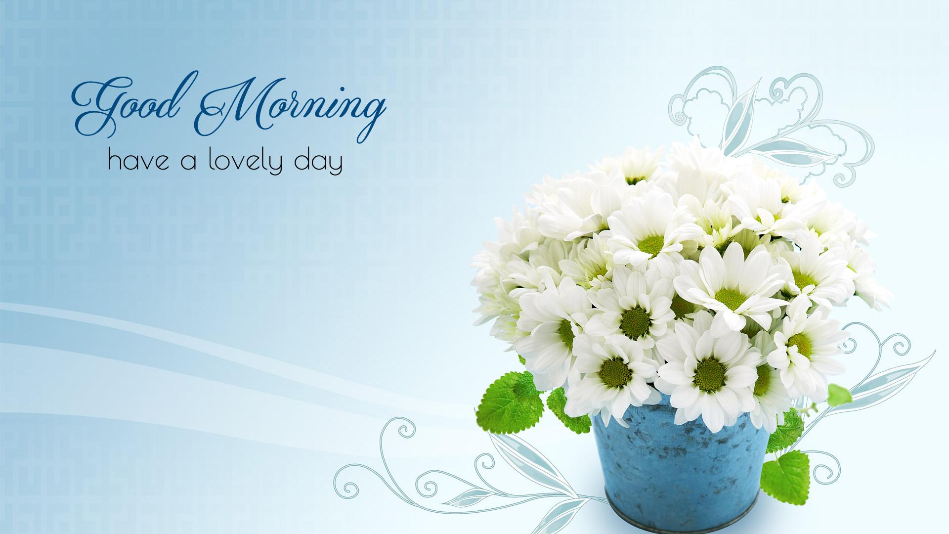 Good Morning Wallpaper with Flowers, Full HD 1920x1080 GM Image