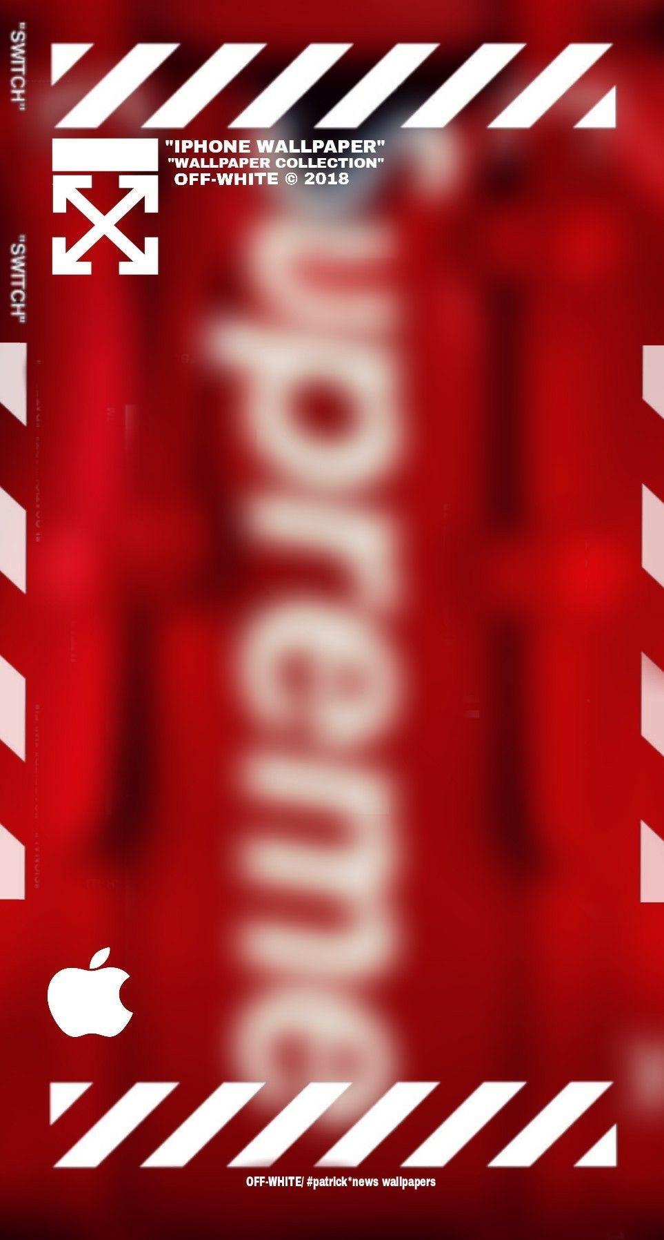 Off white & Supreme wallpaper #iPhoneXR. Supreme iphone