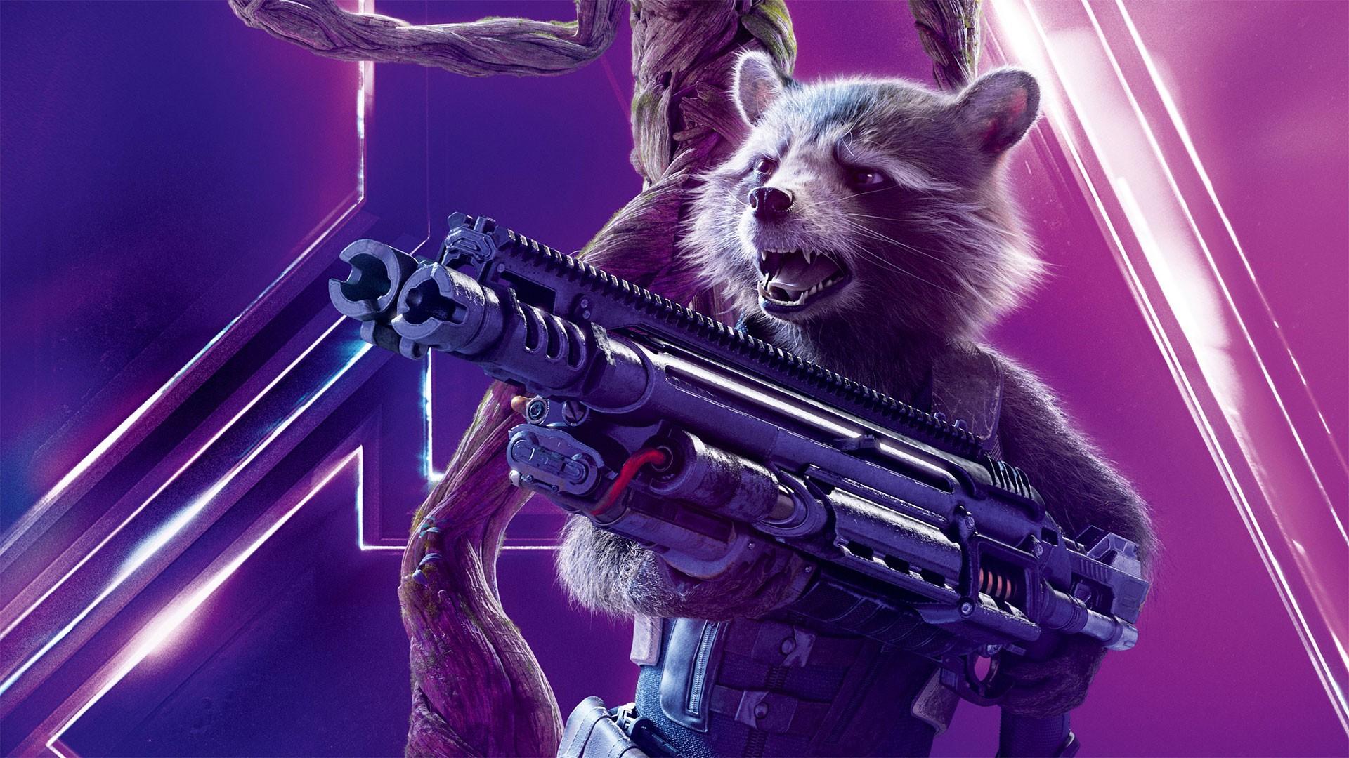 Rocket Raccoon Avengers Endgame Wallpaper HD Movie Poster