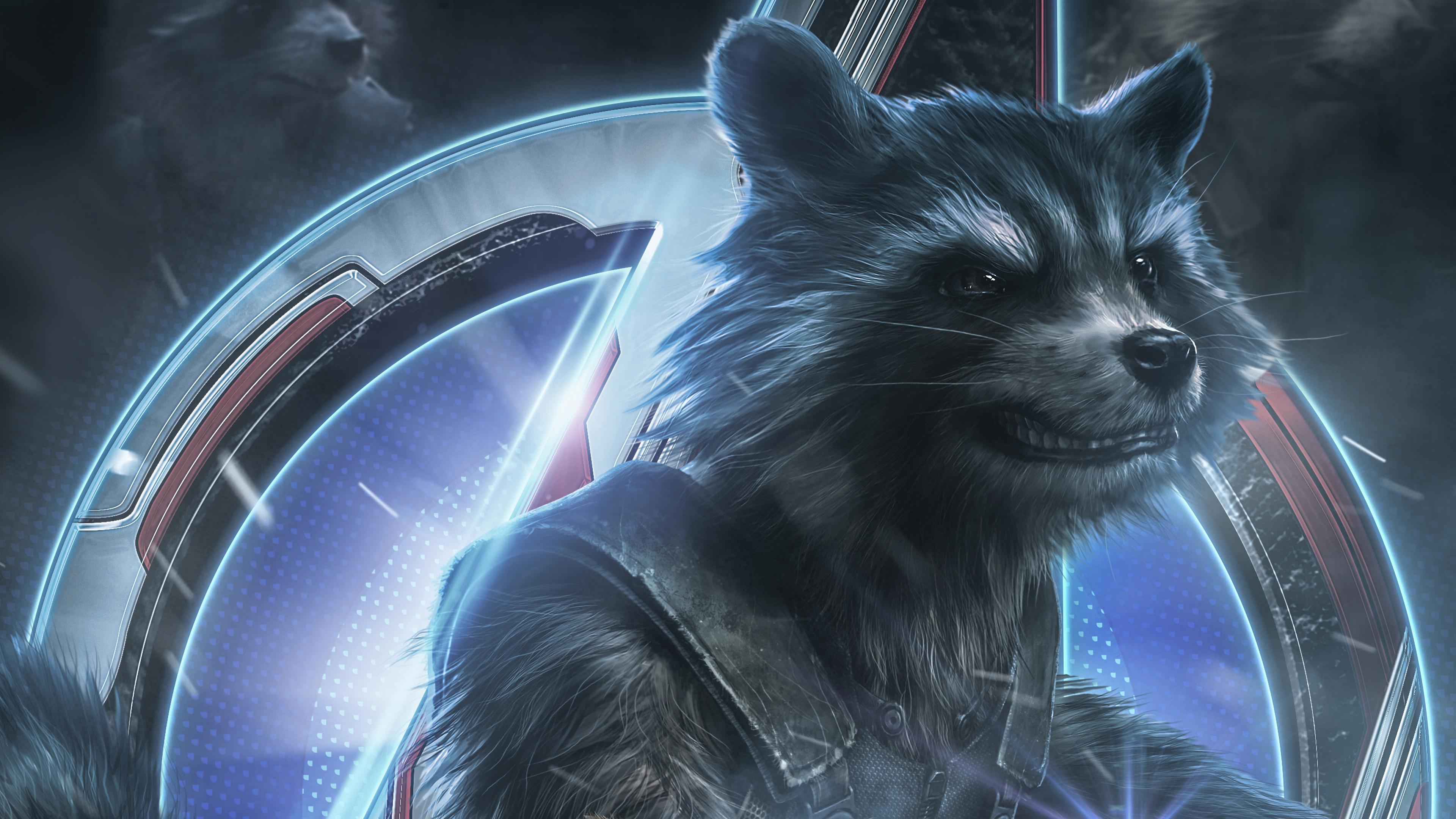 Avengers: Endgame Rocket Raccoon 4K Wallpaper
