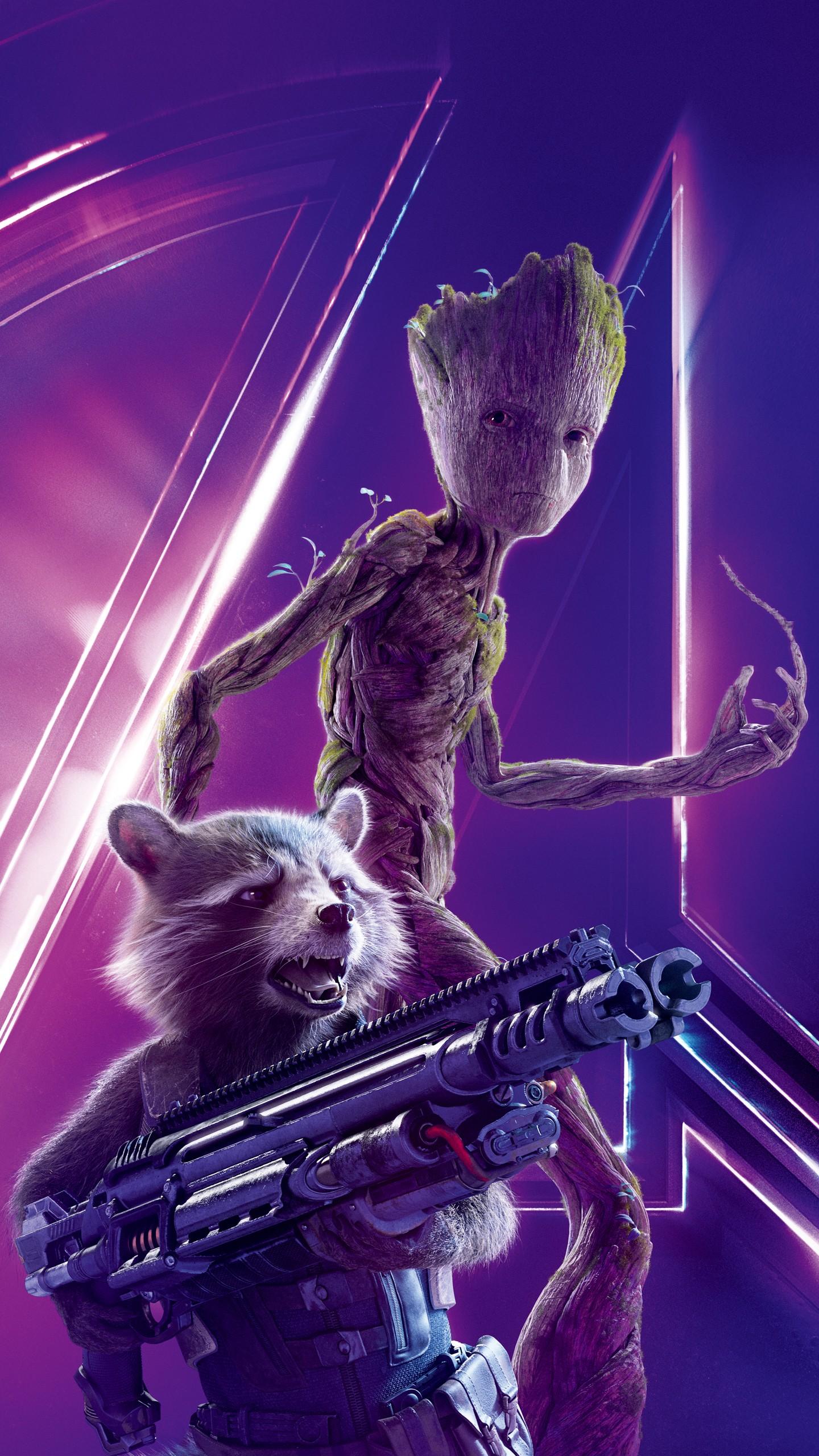 Rocket Raccoon in Avengers Infinity War 4K 8K Wallpaper