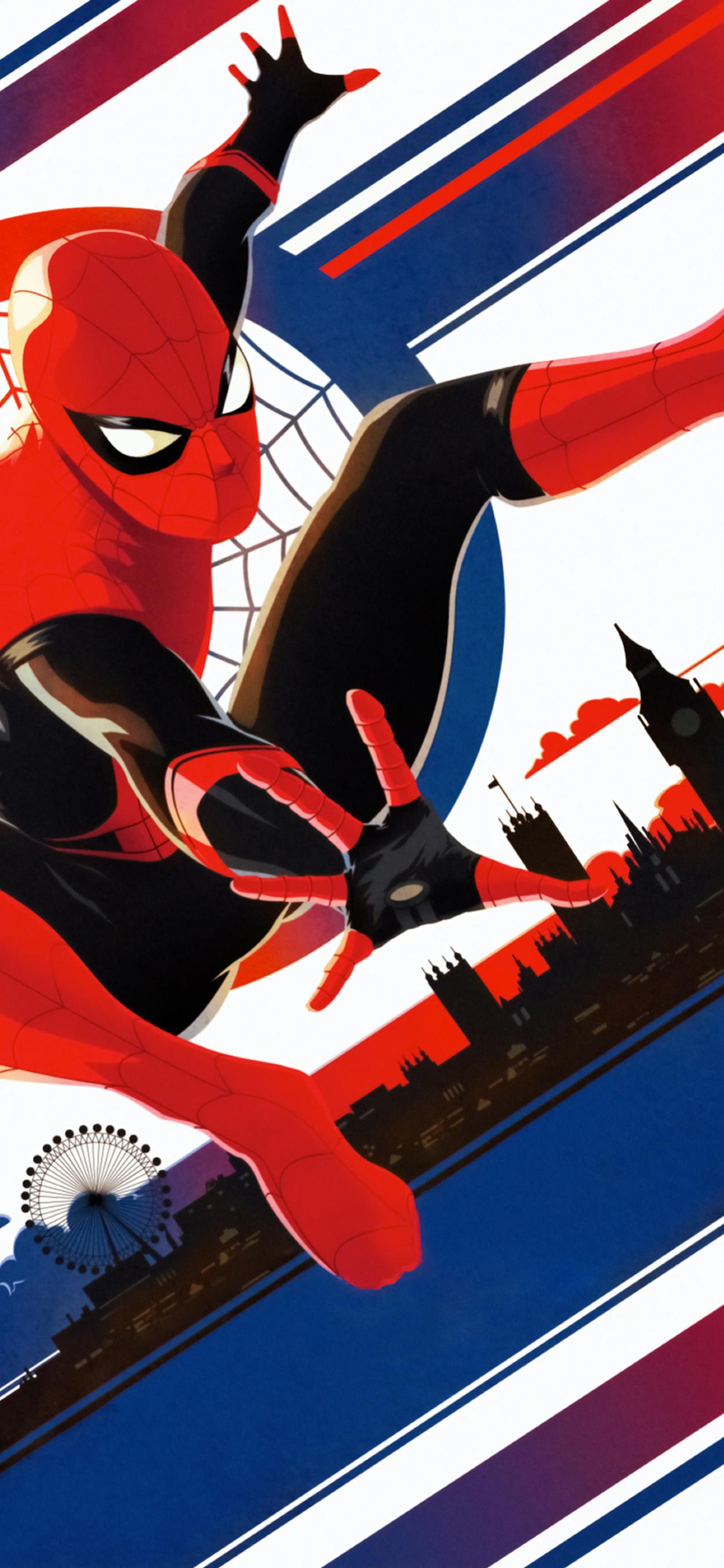 spiderman far from home movie poster 4k iPhone Wallpaper