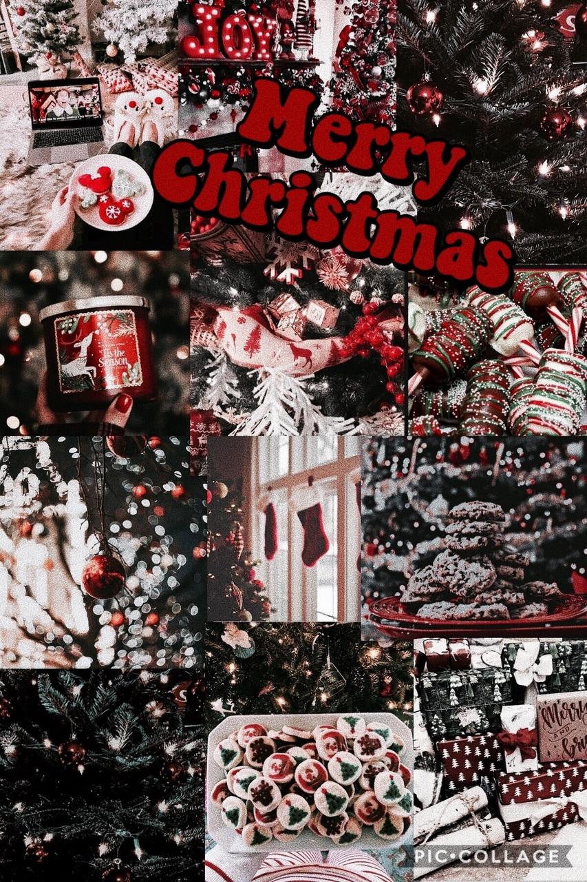Red Aesthetic Christmas Wallpaper Free Red Aesthetic