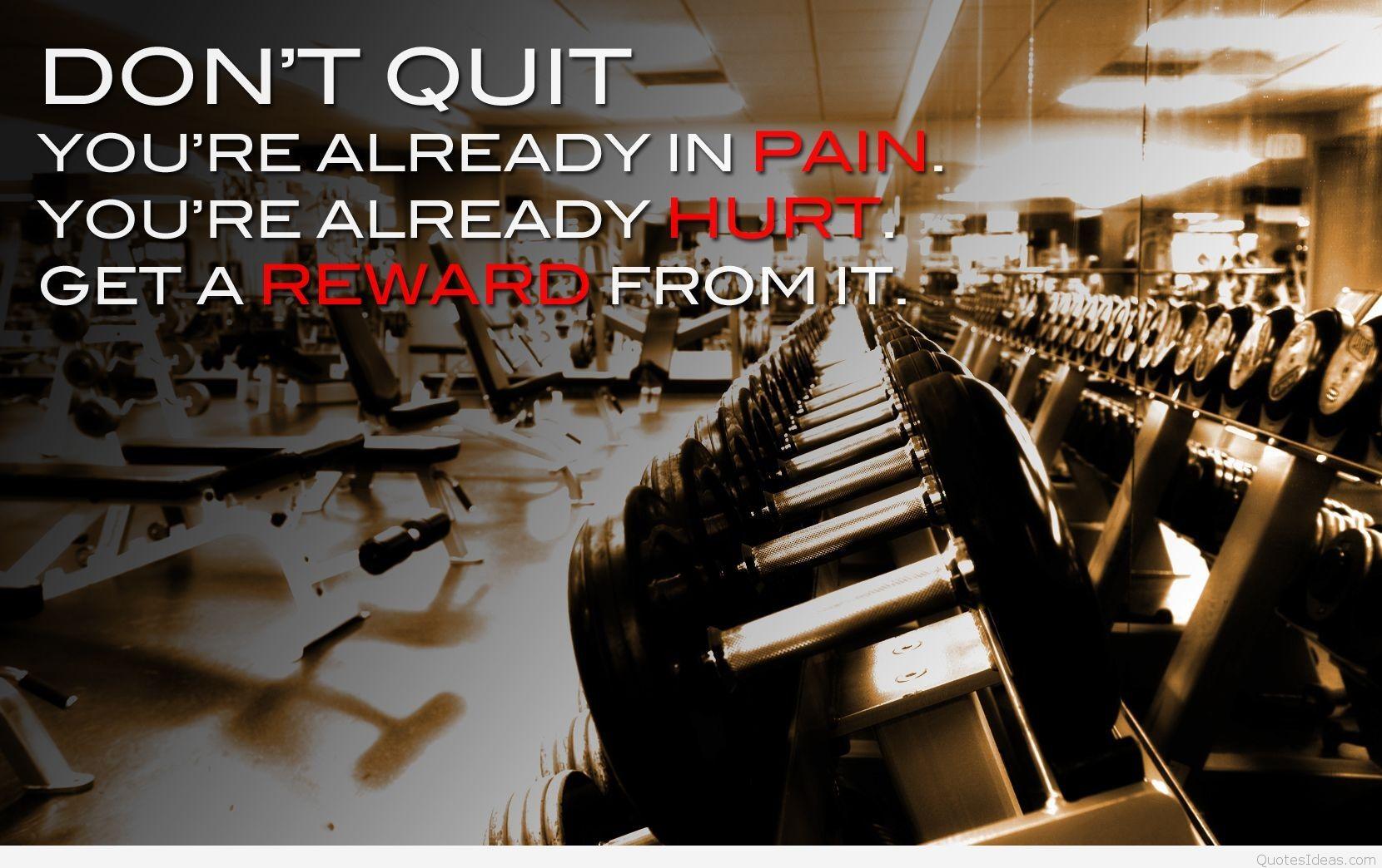 Don't quit wallpaper with bodybuilding quote