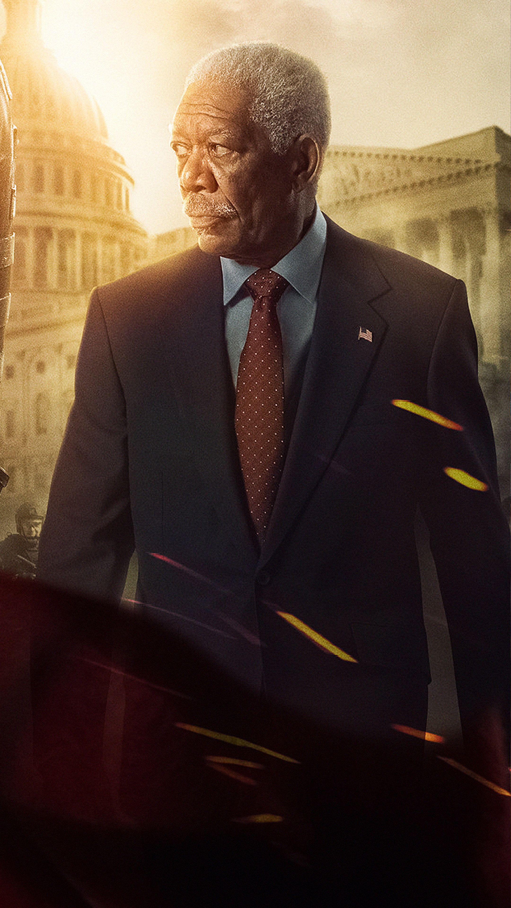 Morgan Freeman In Angel Has Fallen 2019. Movie Wallpaper