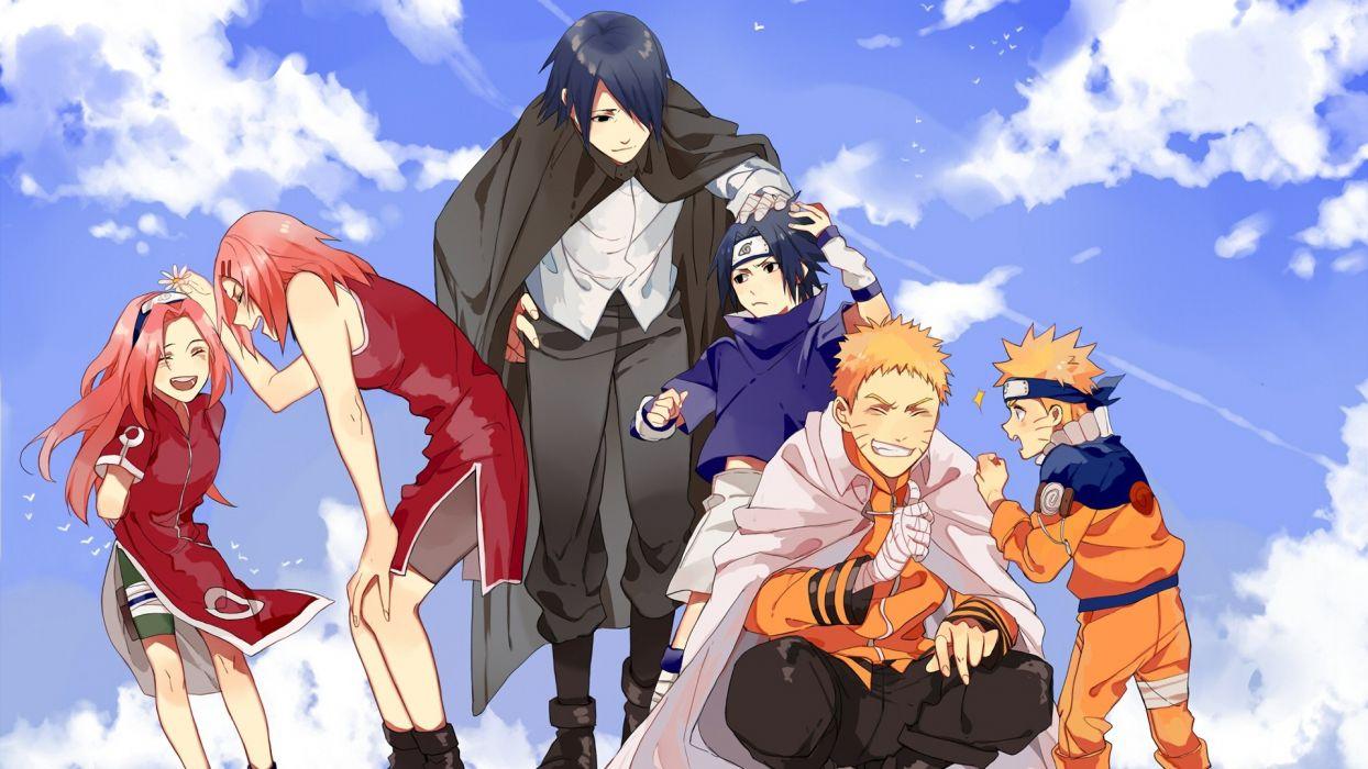 Sasuke Naruto and Sakura Anime series wallpaperx1080