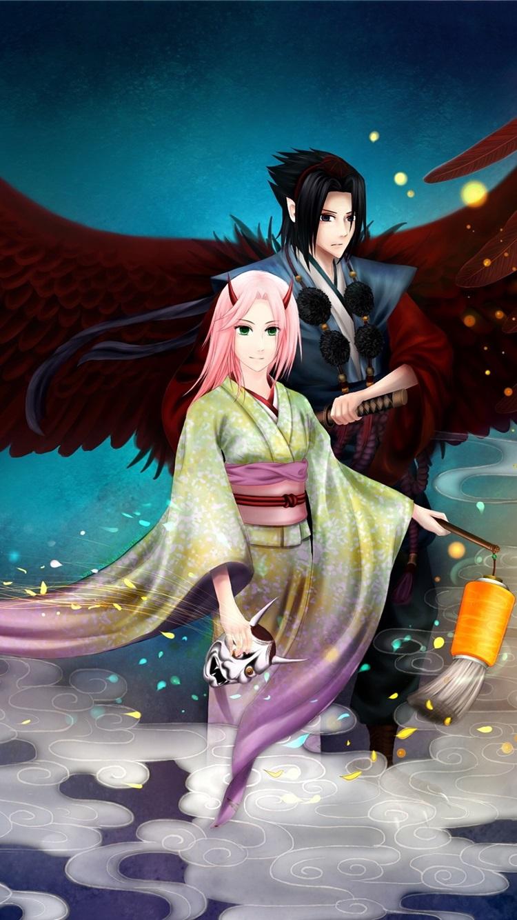 Sasuke Uchiha, Sakura Haruno, Japanese Anime 750x1334 IPhone 8 7 6 6S Wallpaper, Background, Picture, Image