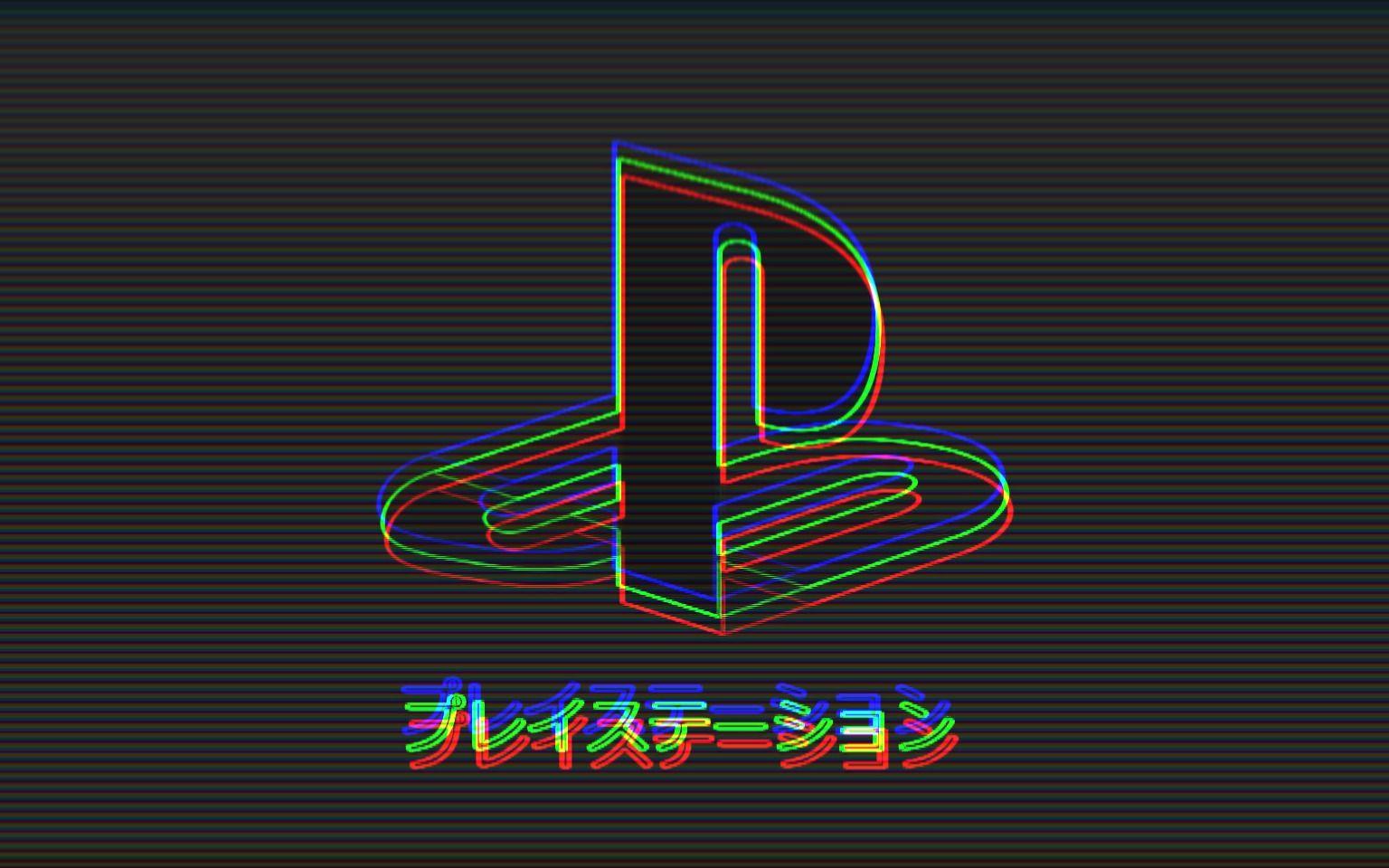 PlayStation. Glitch art, Playstation logo