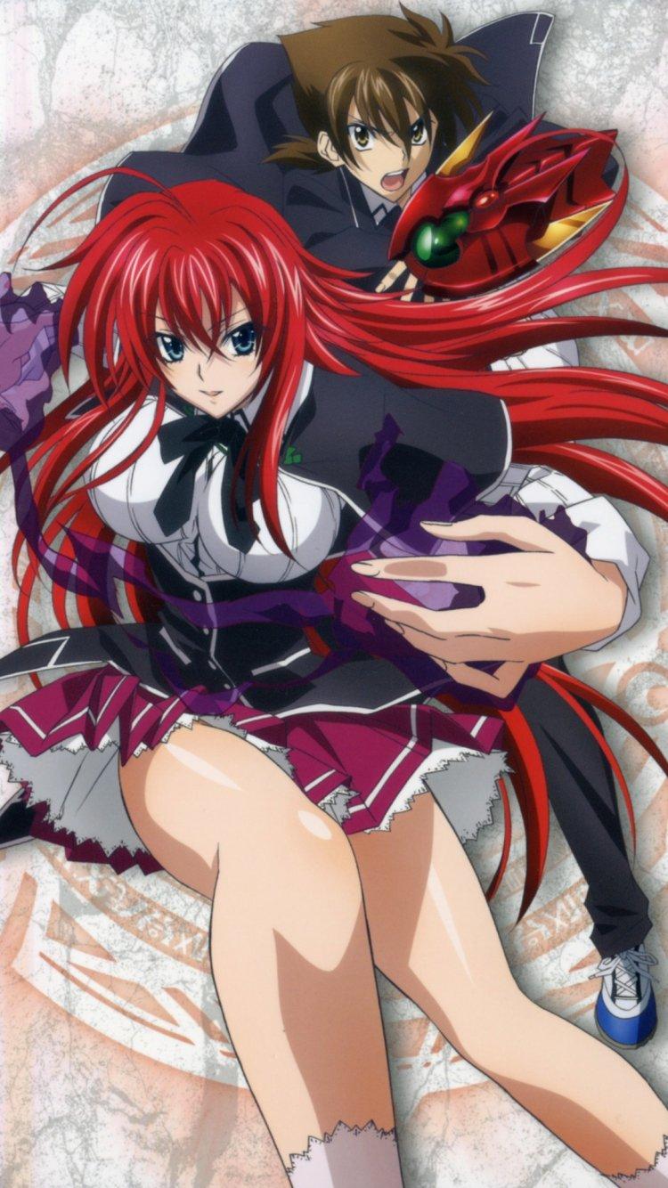 Issei Hyodo and Rias Gremory iPhone 7 750x1334 wallpaper