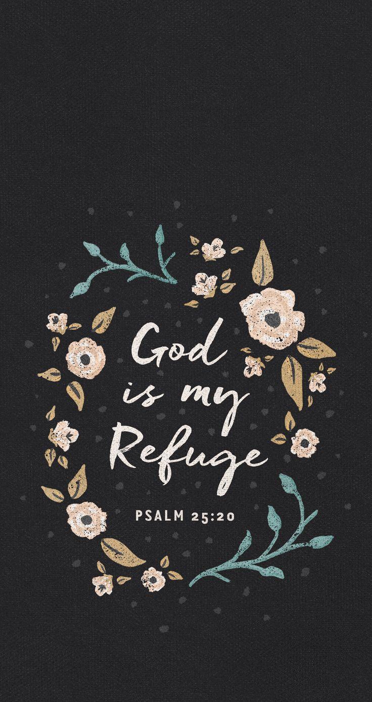 Quotes about Life, God is my refuge mobile wallpaper