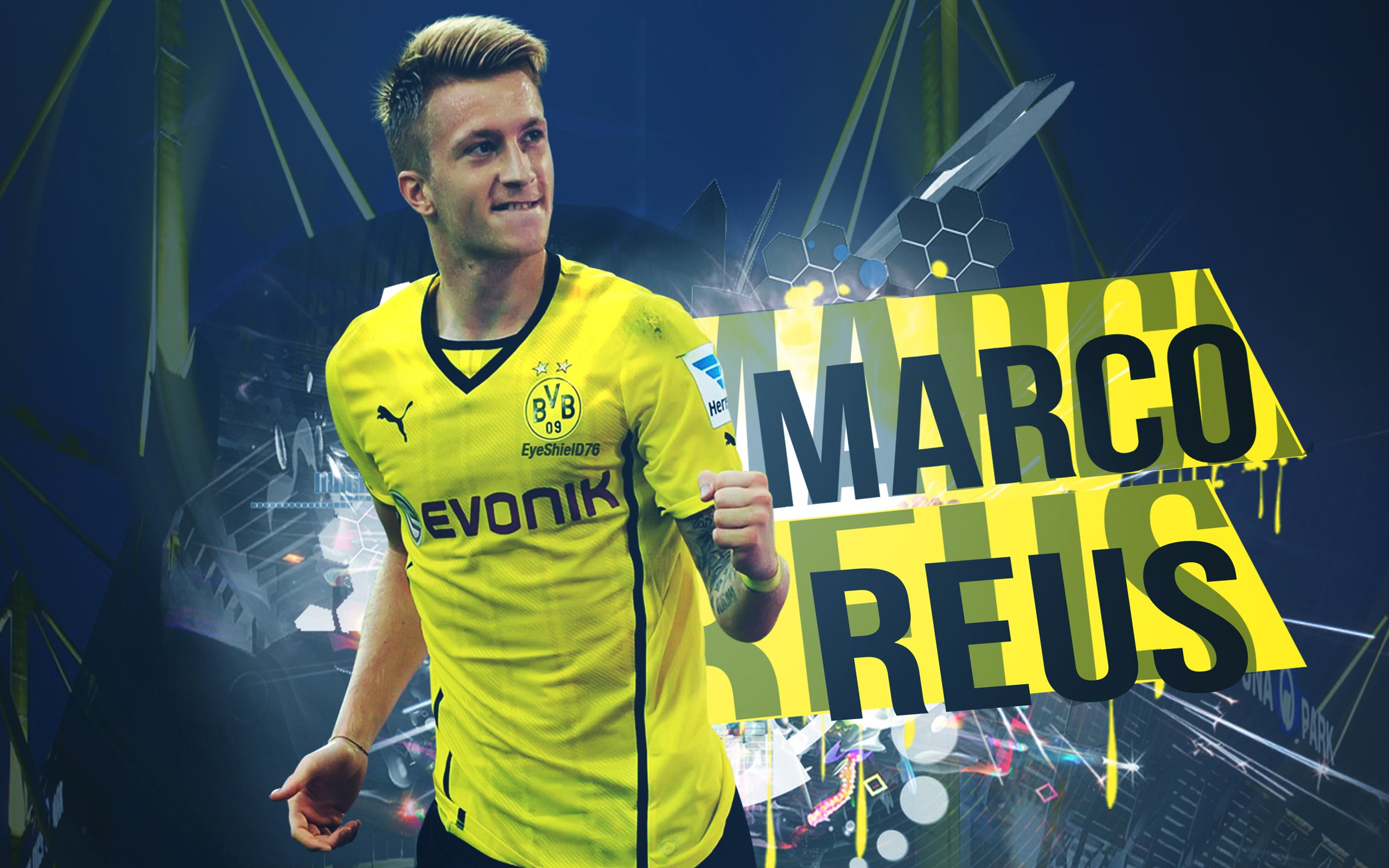 Download wallpaper Marco Reus, fan art, Borussia Dortmund