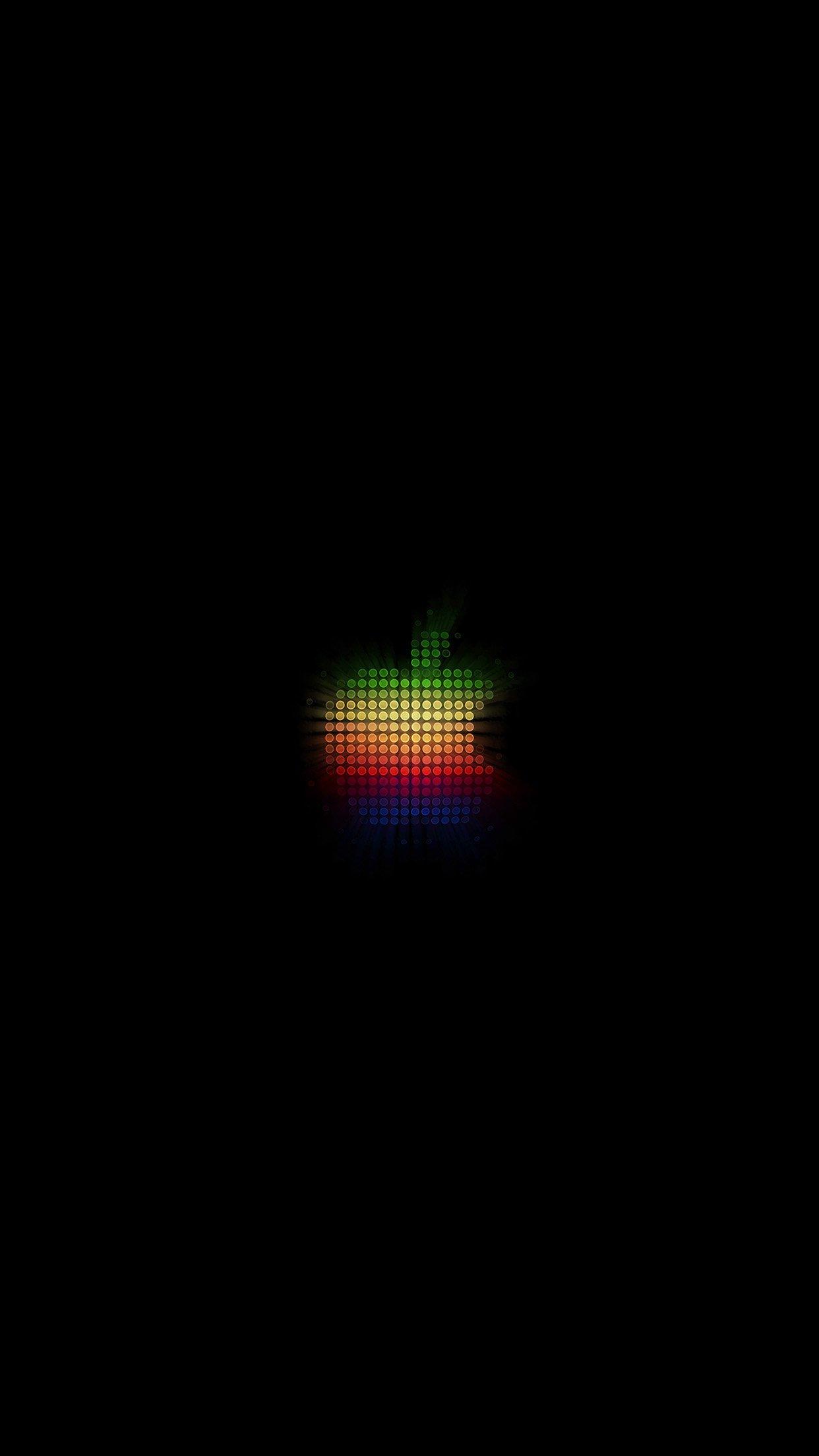 Logo Apple Rainbow Pixel Art Illustration Android wallpaper