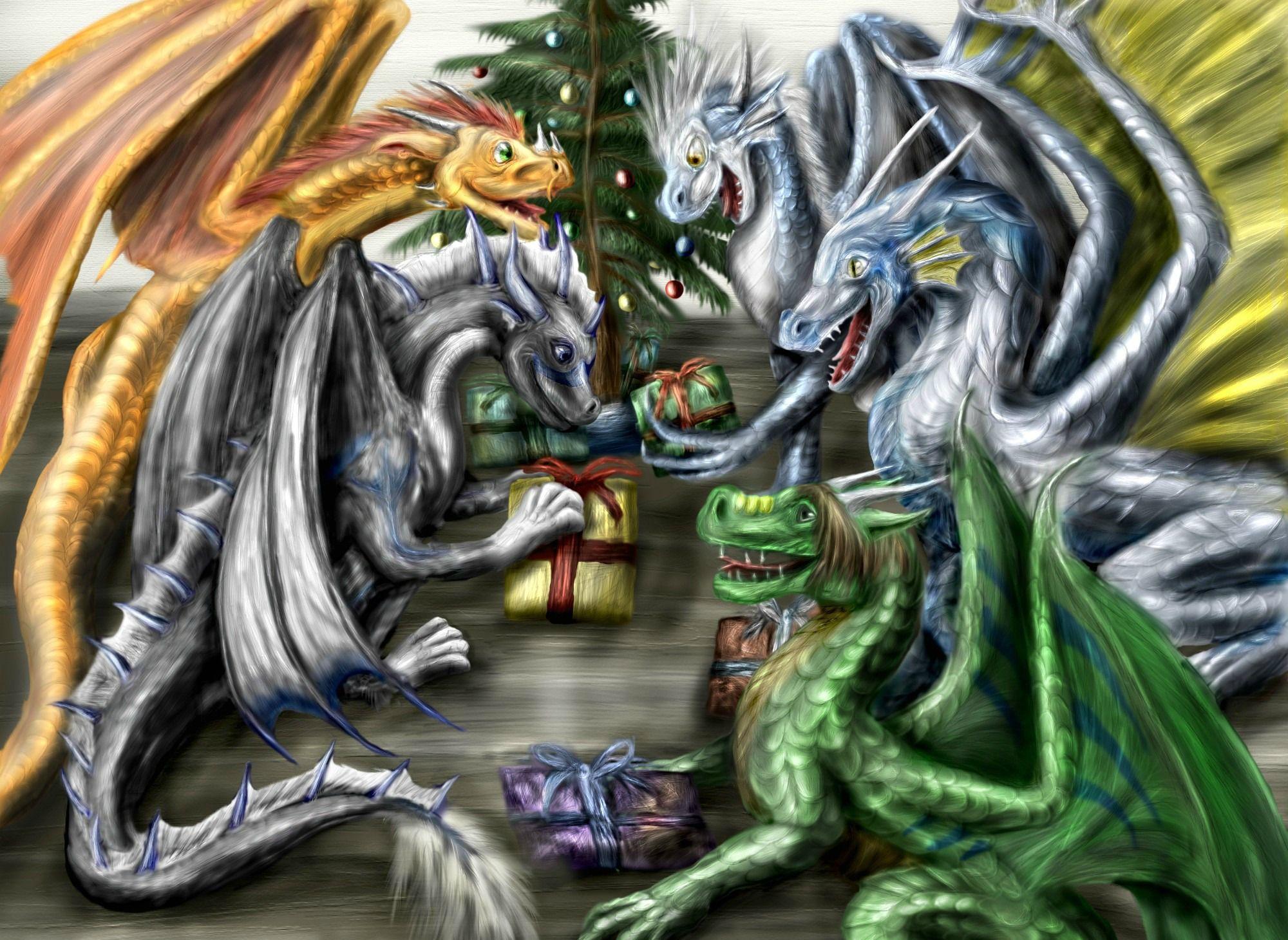 Christmas Dragon Wallpaper Free Christmas Dragon