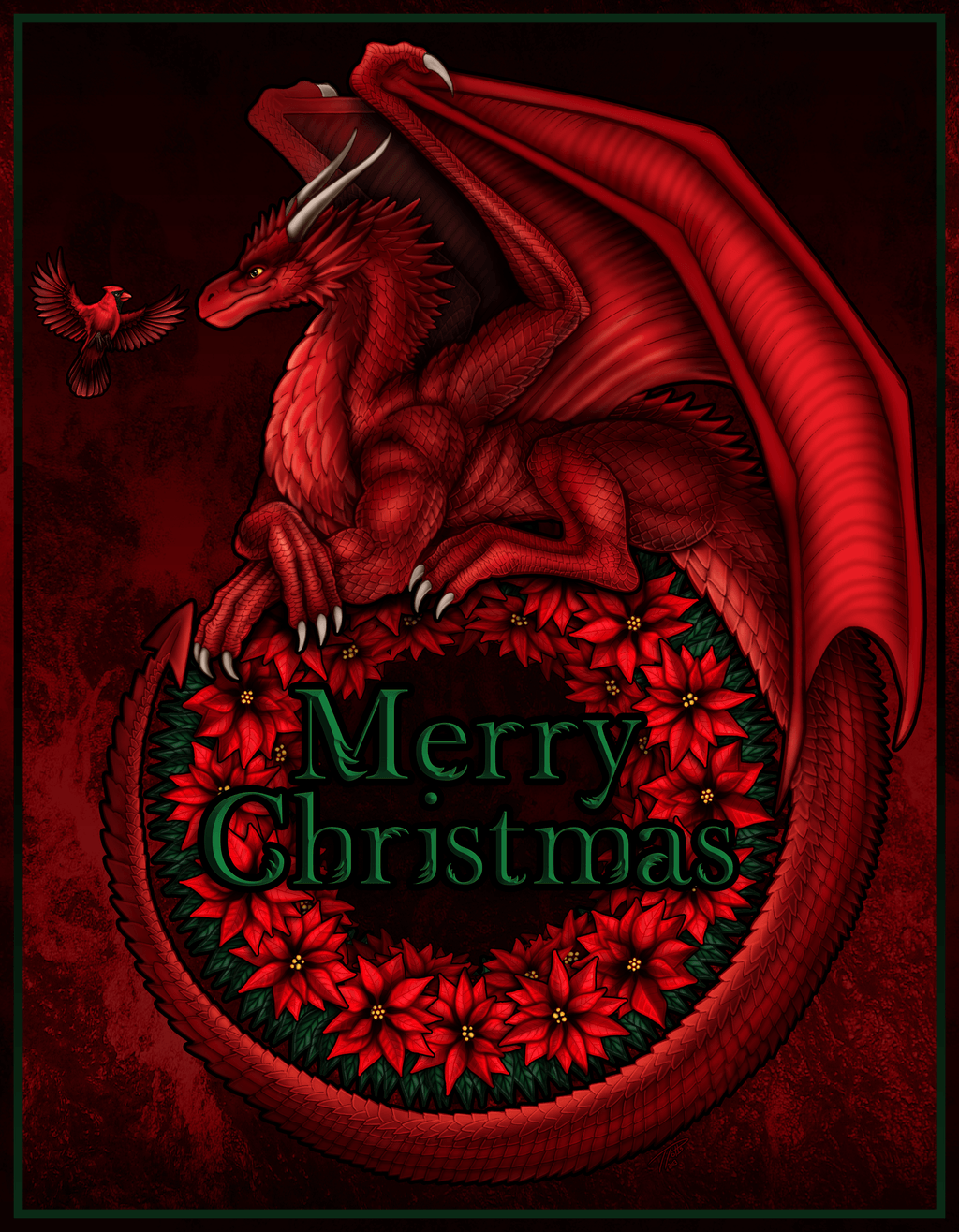Christmas Dragon Wallpaper Free Christmas Dragon