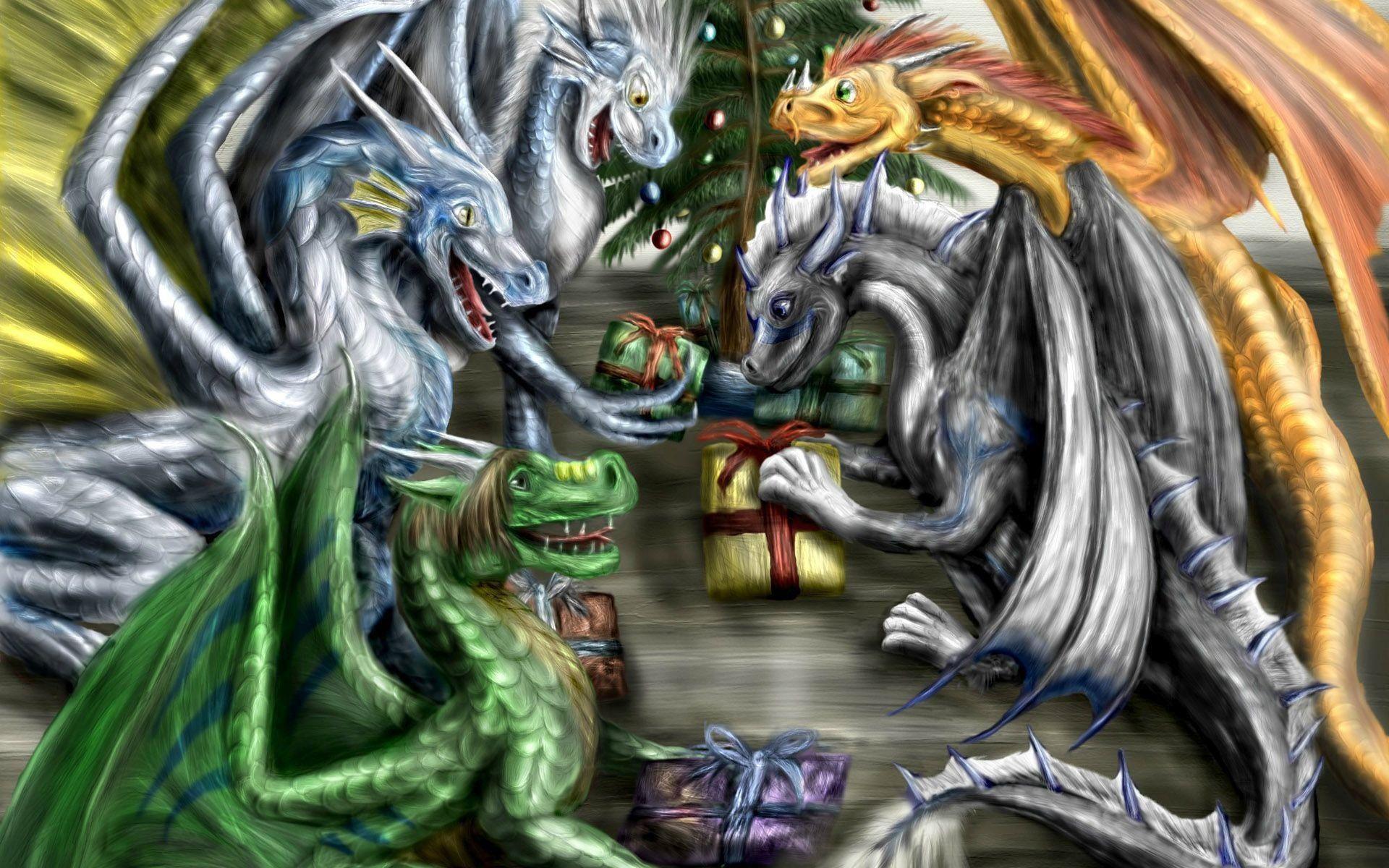 Christmas Dragon Wallpaper Free Christmas Dragon