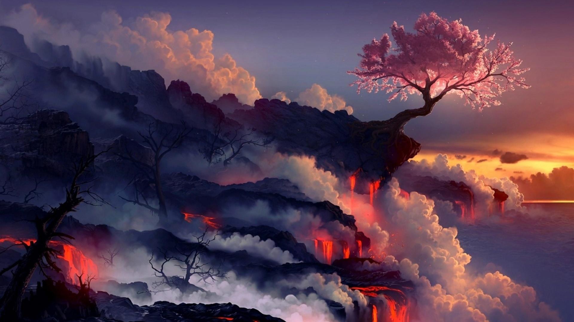 Free Anime Dark Landscape Wallpaper Desktop Background at