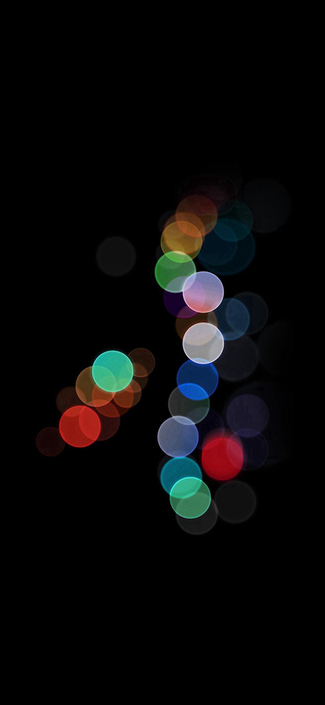 Apple Bokeh Dark Rainbow Art Illustration iPhone X Wallpaper Free