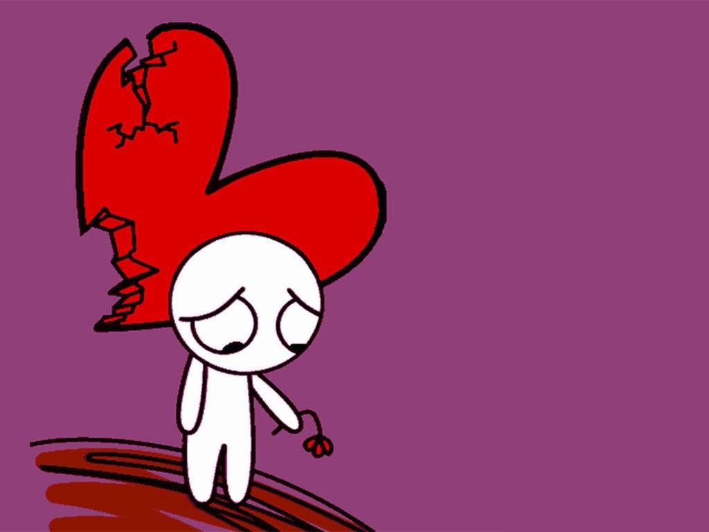 Broken Heart Cartoon Wallpaper