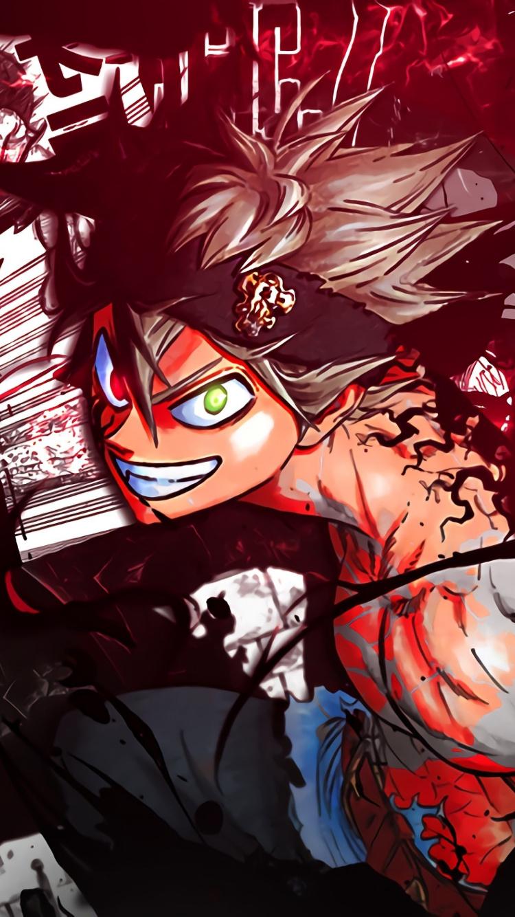 Download 750x1334 wallpaper asta, black clover, anime boy