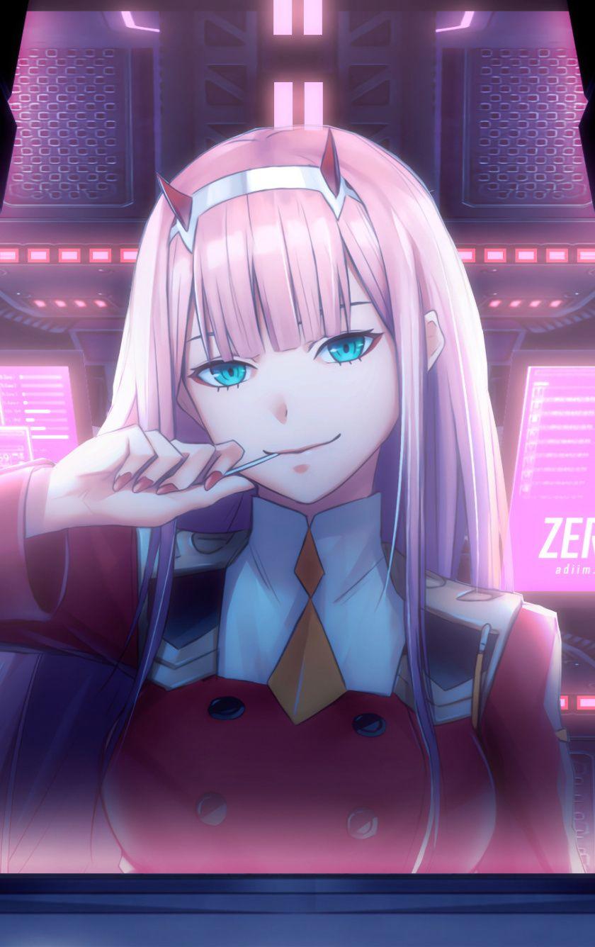 Cute, Zero Two, DARLING in the FRANXX, fan art, 840x1336