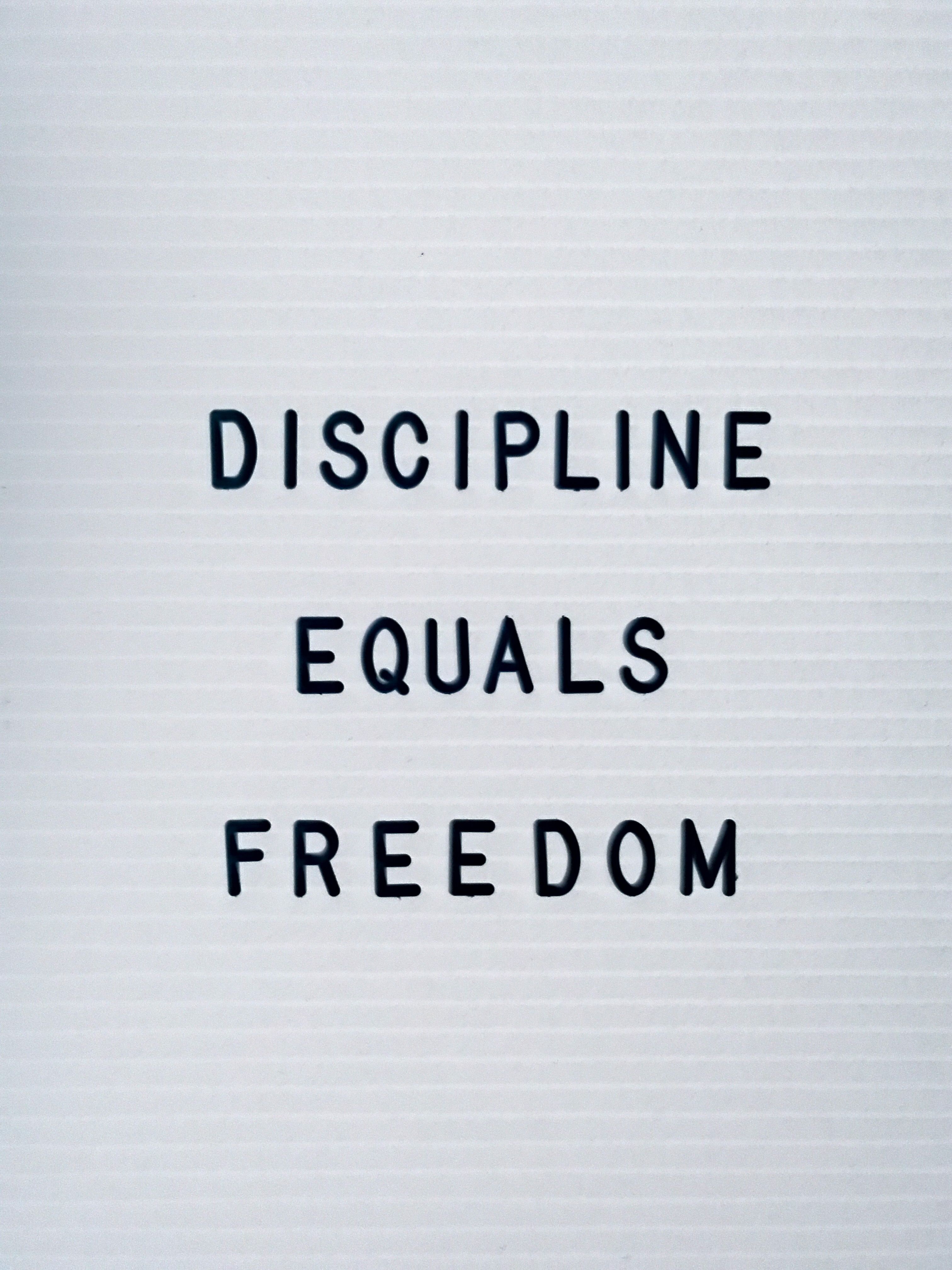 discipline equals freedom summay