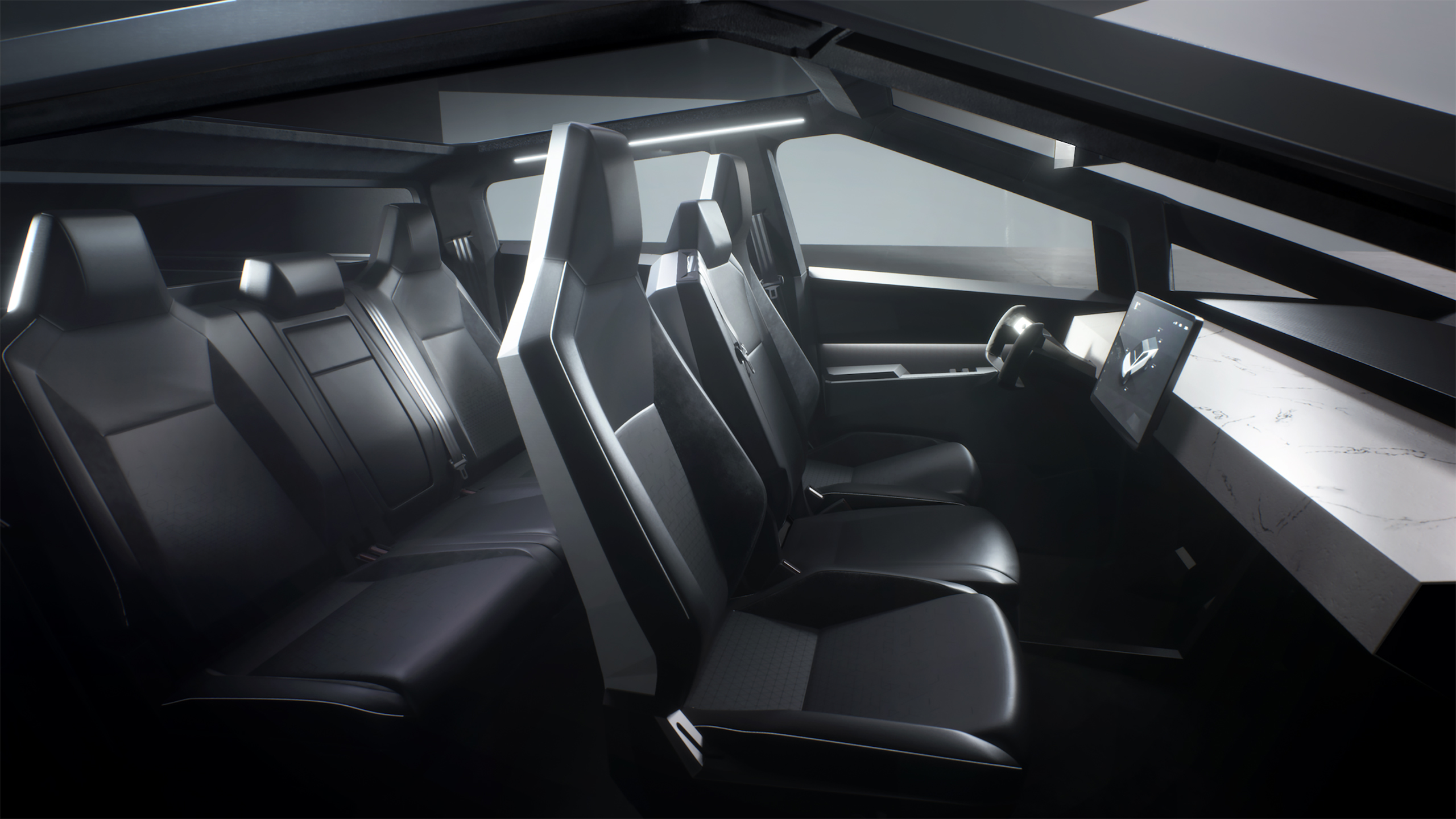 Tesla Cybertruck Prototype 2019 Interior Wallpaper. HD Car