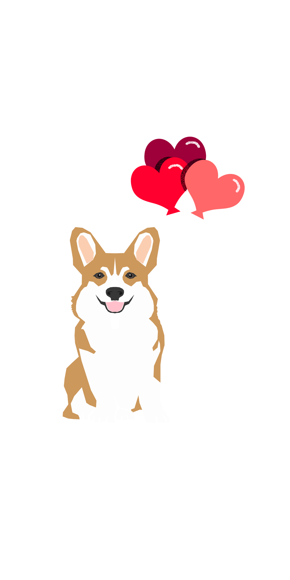 Corgi with #balloons. #Casetify #iPhone #Art #Design