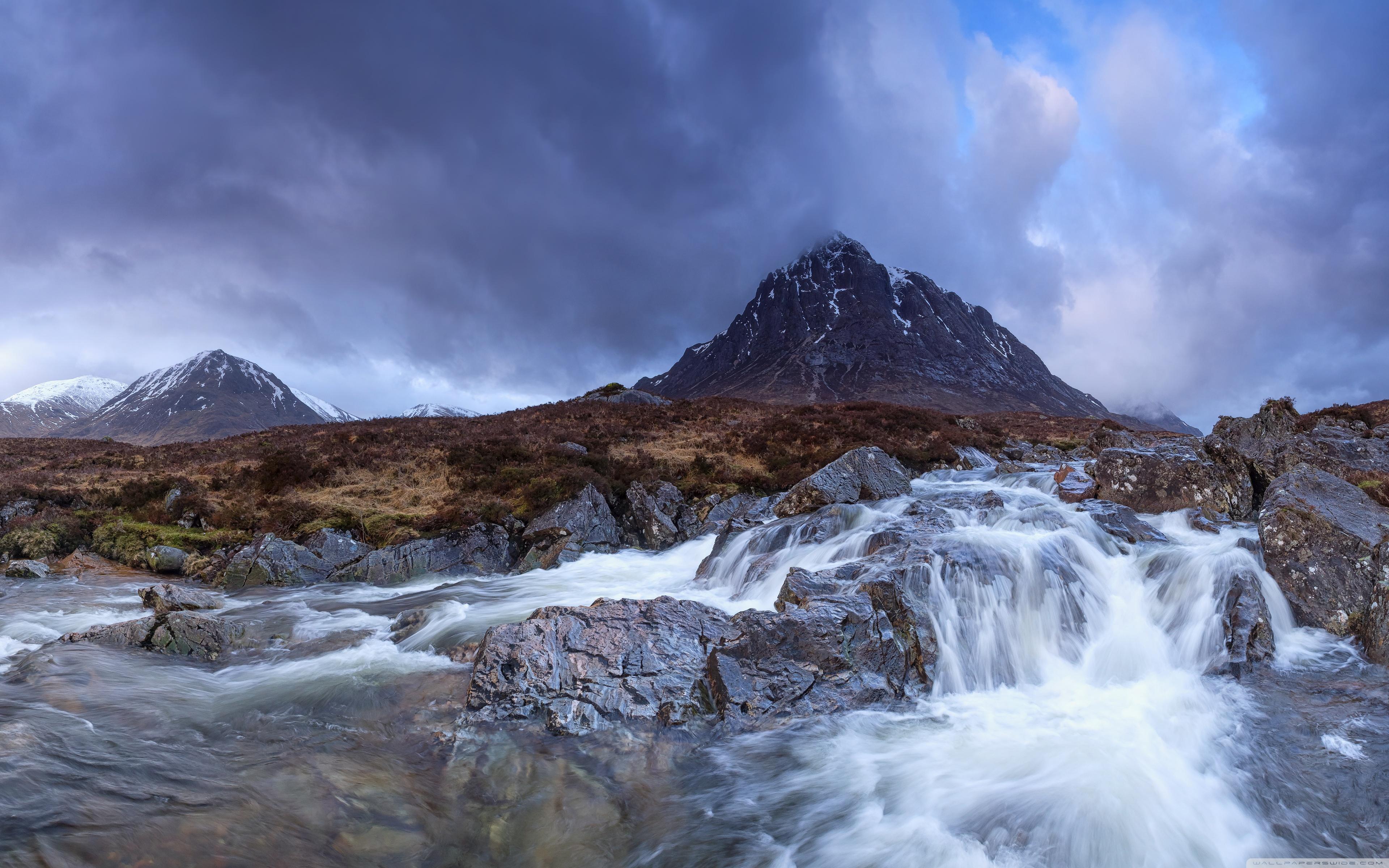 Buachaille Etive Mor Waterfall ❤ 4K HD Desktop Wallpaper