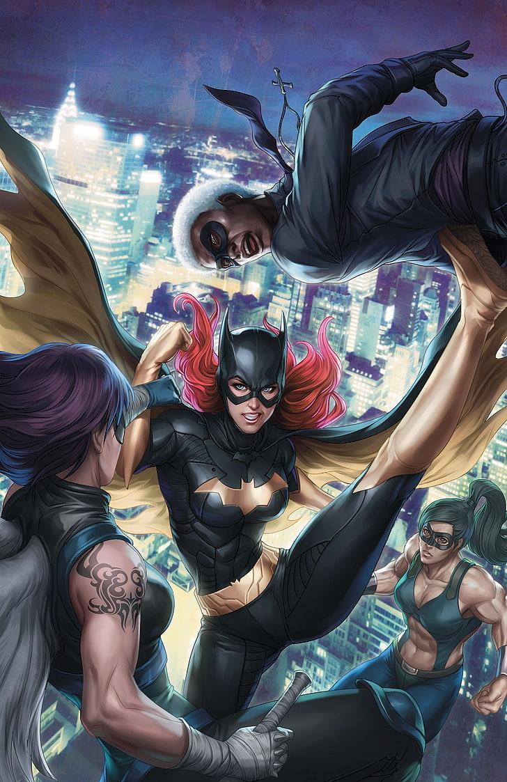 HD wallpaper: Batgirl wallpaper, DC Comics, group of people, young adult, fun