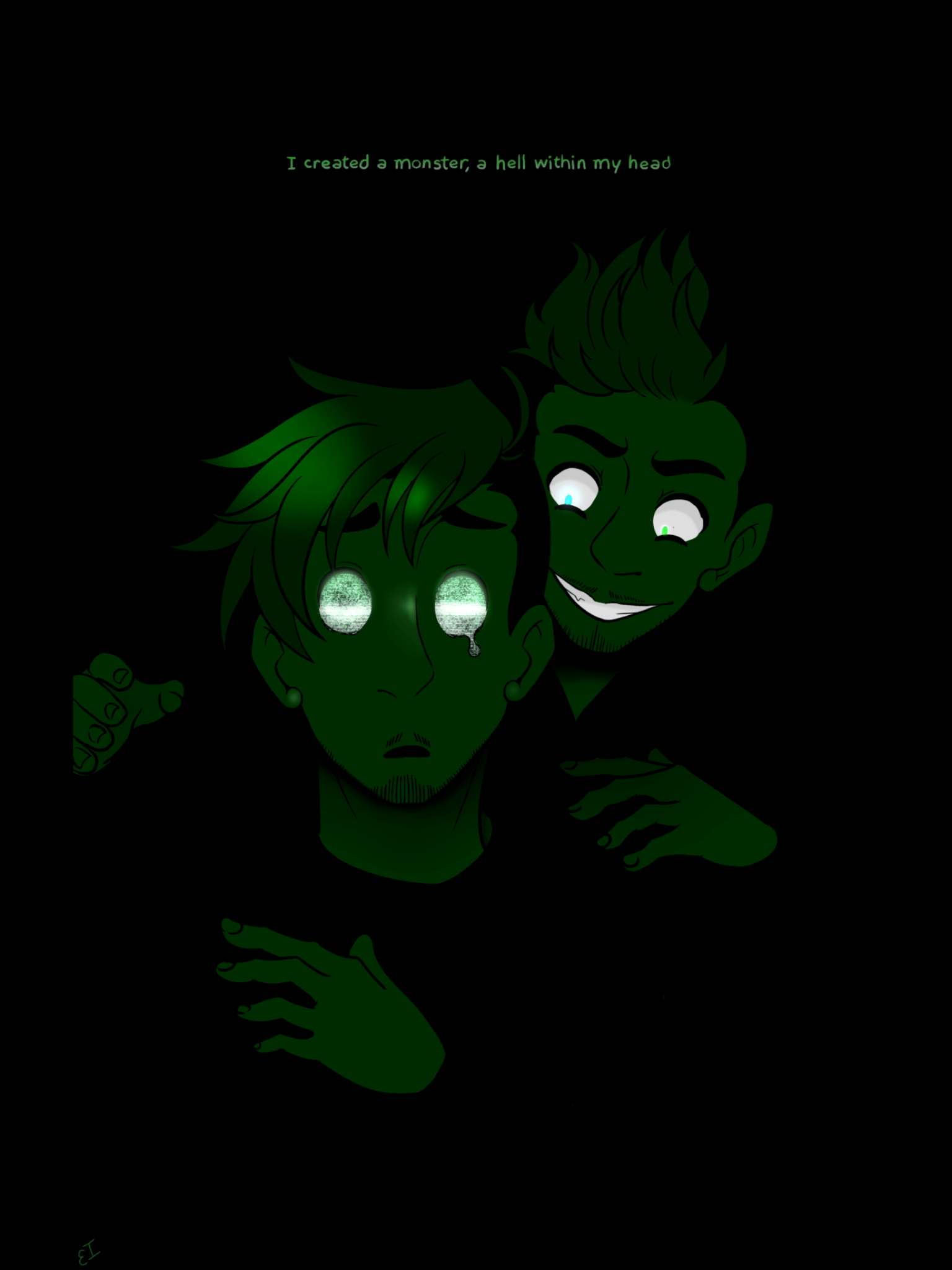 Antisepticeye + Darkiplier. Antisepticeye