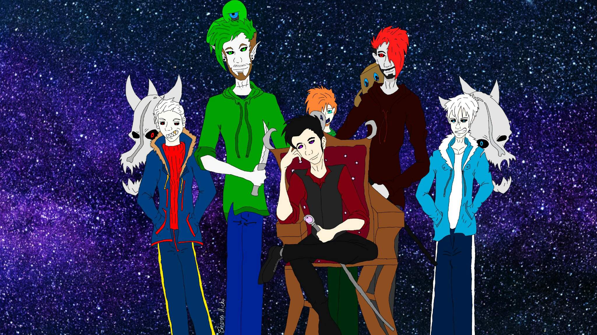 Toke me 4 to 5 day to draw. Darkiplier & Antisepticeye Amino