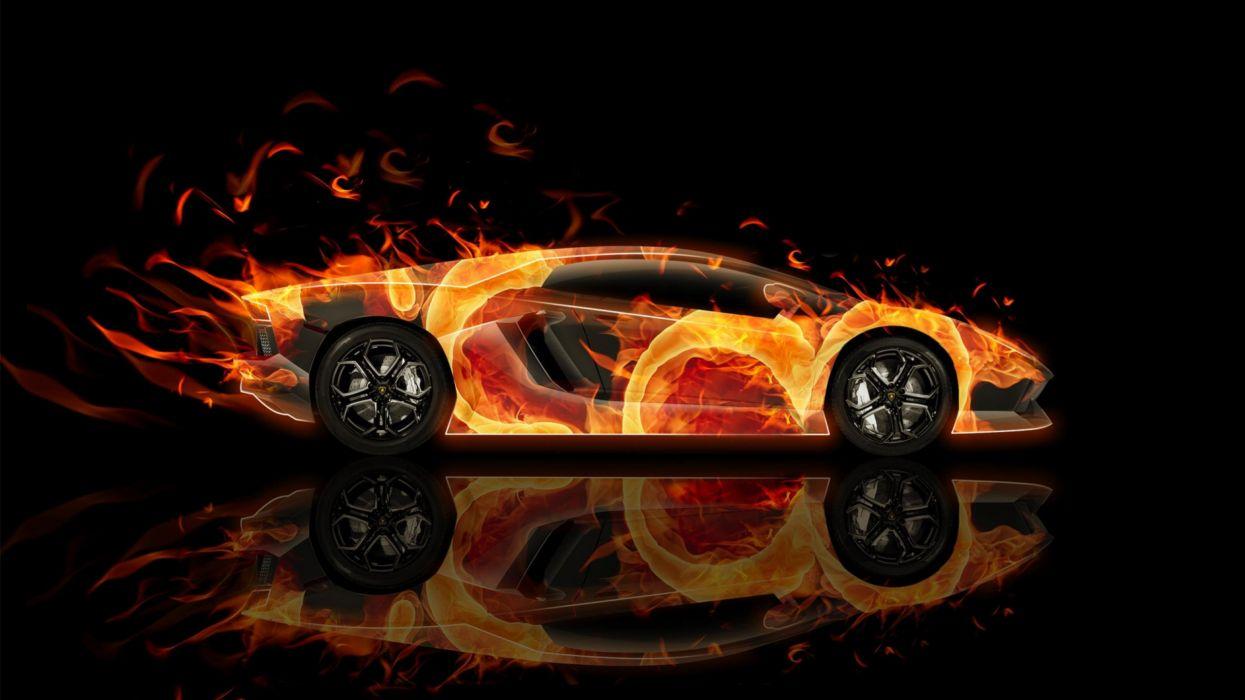 Lamborghini Aventador Fire wallpaperx1440