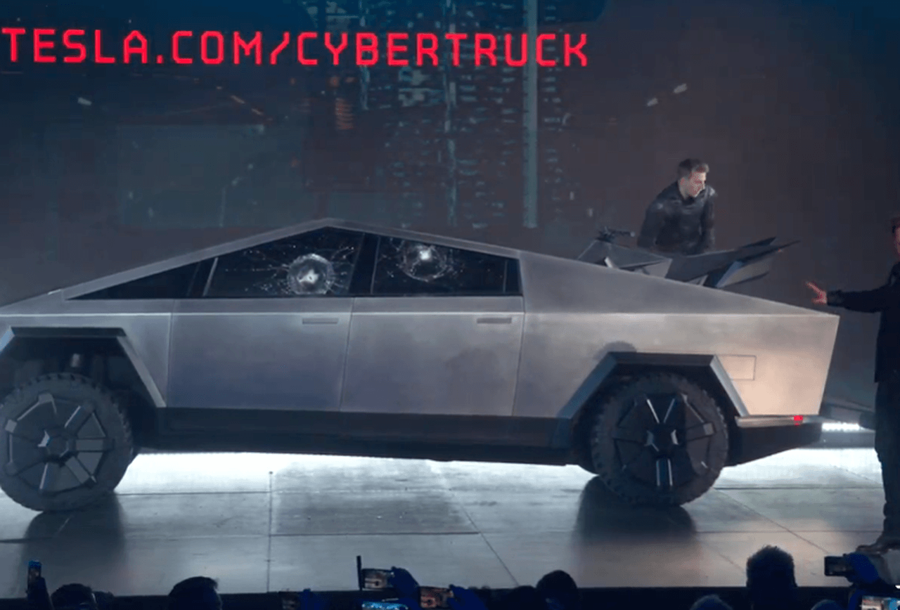 Elon Musk Debuts His Hard Edged Tesla Cybertruck—And It's