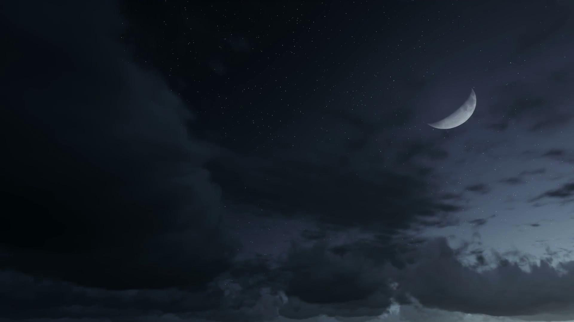 Moon and Stars Background