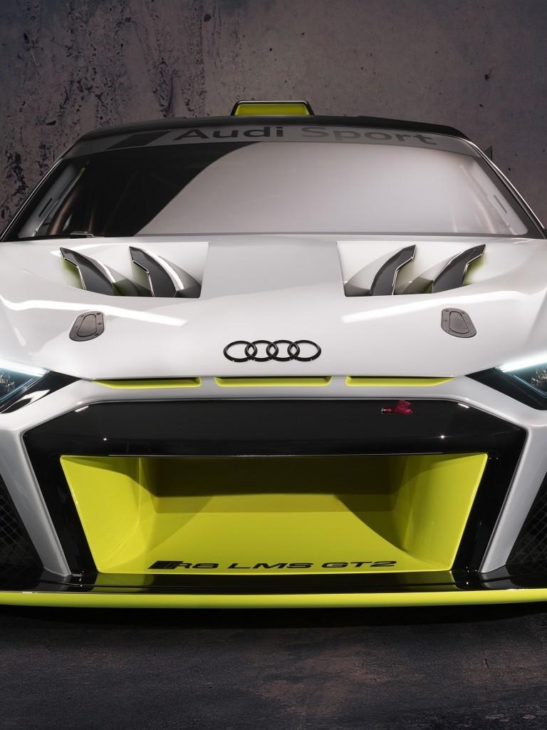 Download 768x1024 Audi R8 Lms Gt Racing Cars, Front View