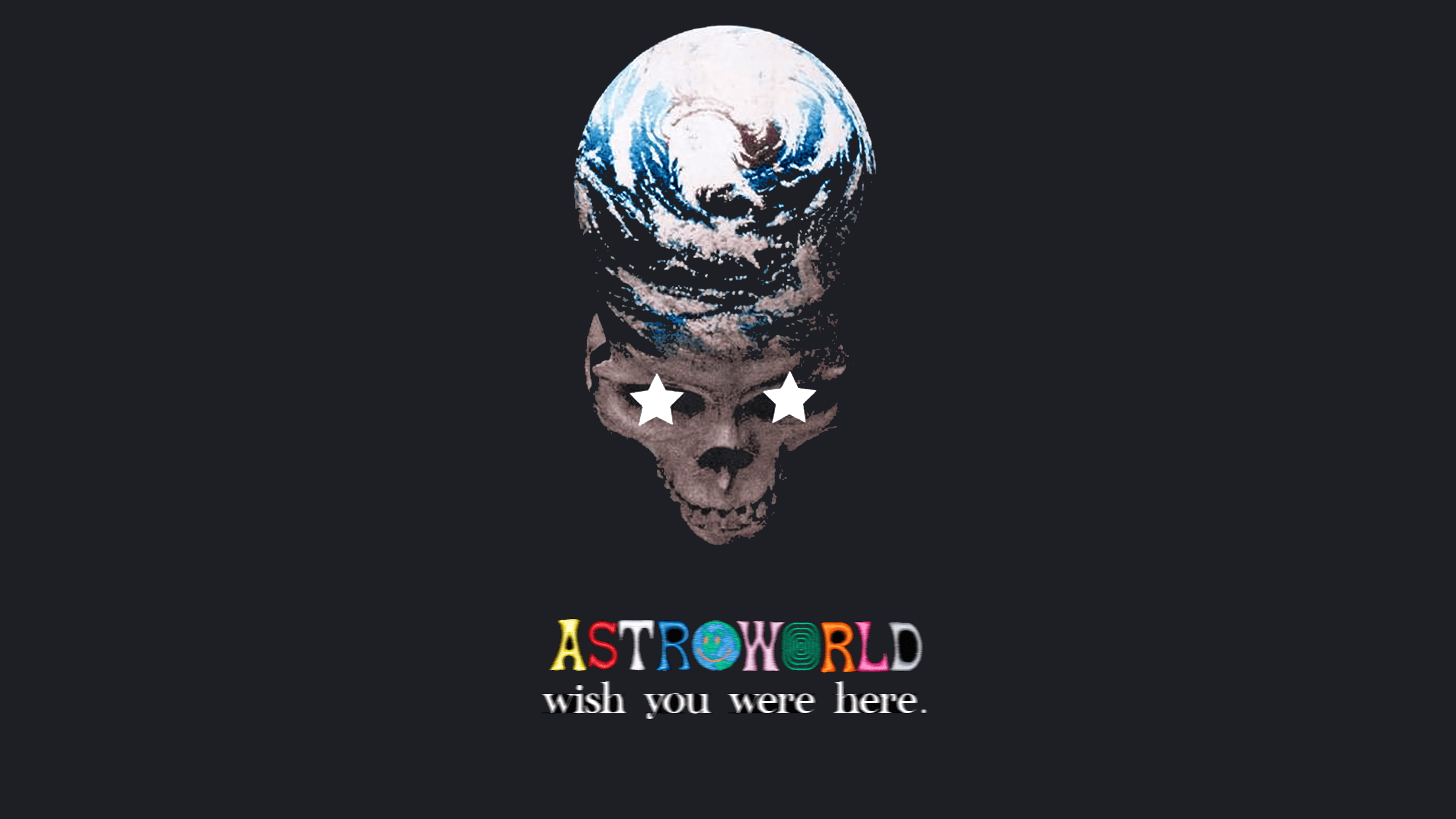 Made this Astroworld wallpaper based off the merch