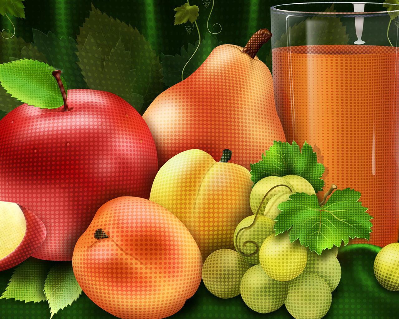 apple, naturmort, grapes, pear, fruit, juice