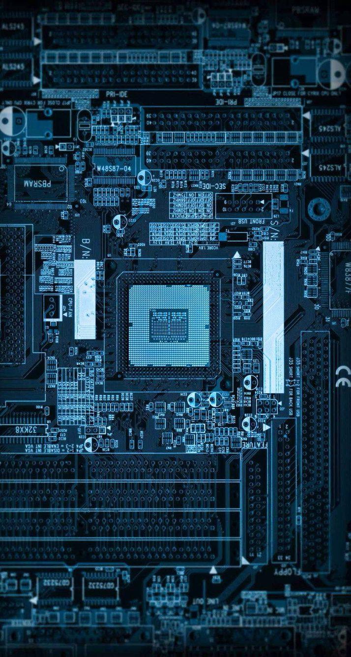 Download A Black And White Image Of A Motherboard Wallpaper  Wallpaperscom