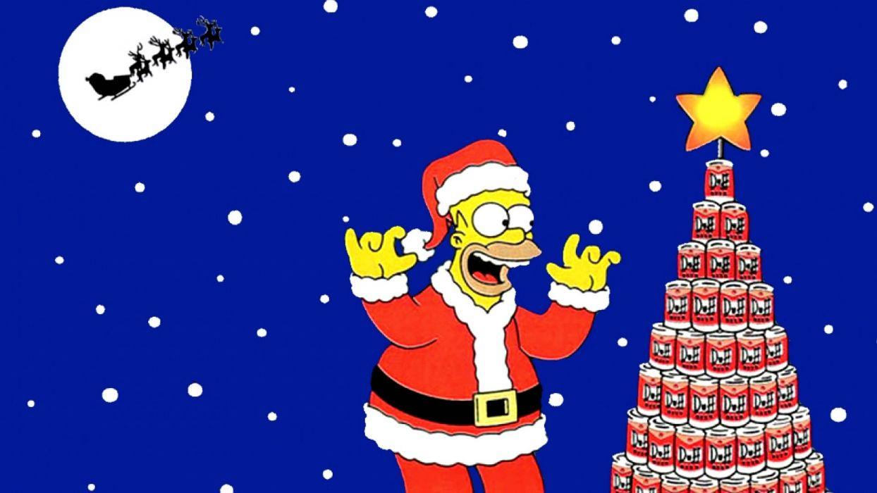 The Simpsons Xmas Wallpapers - Wallpaper Cave